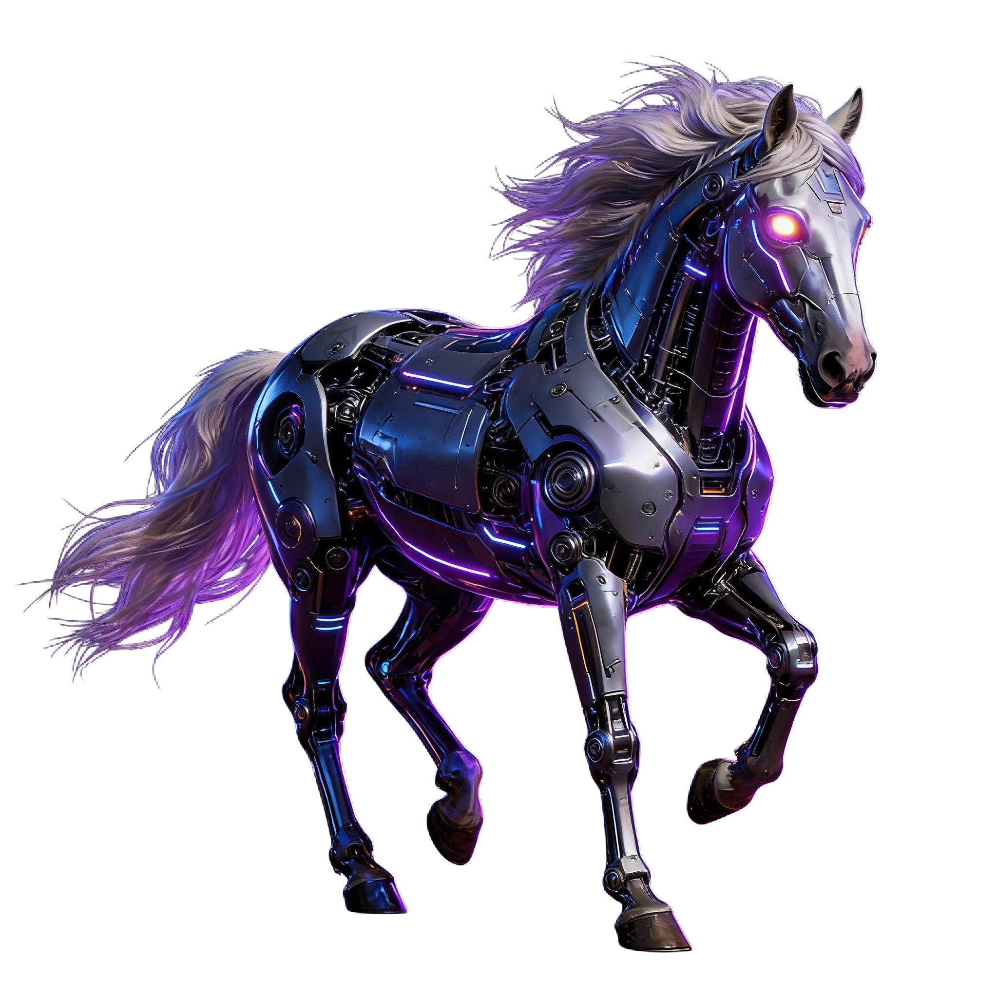 科技感朋克马年马元素