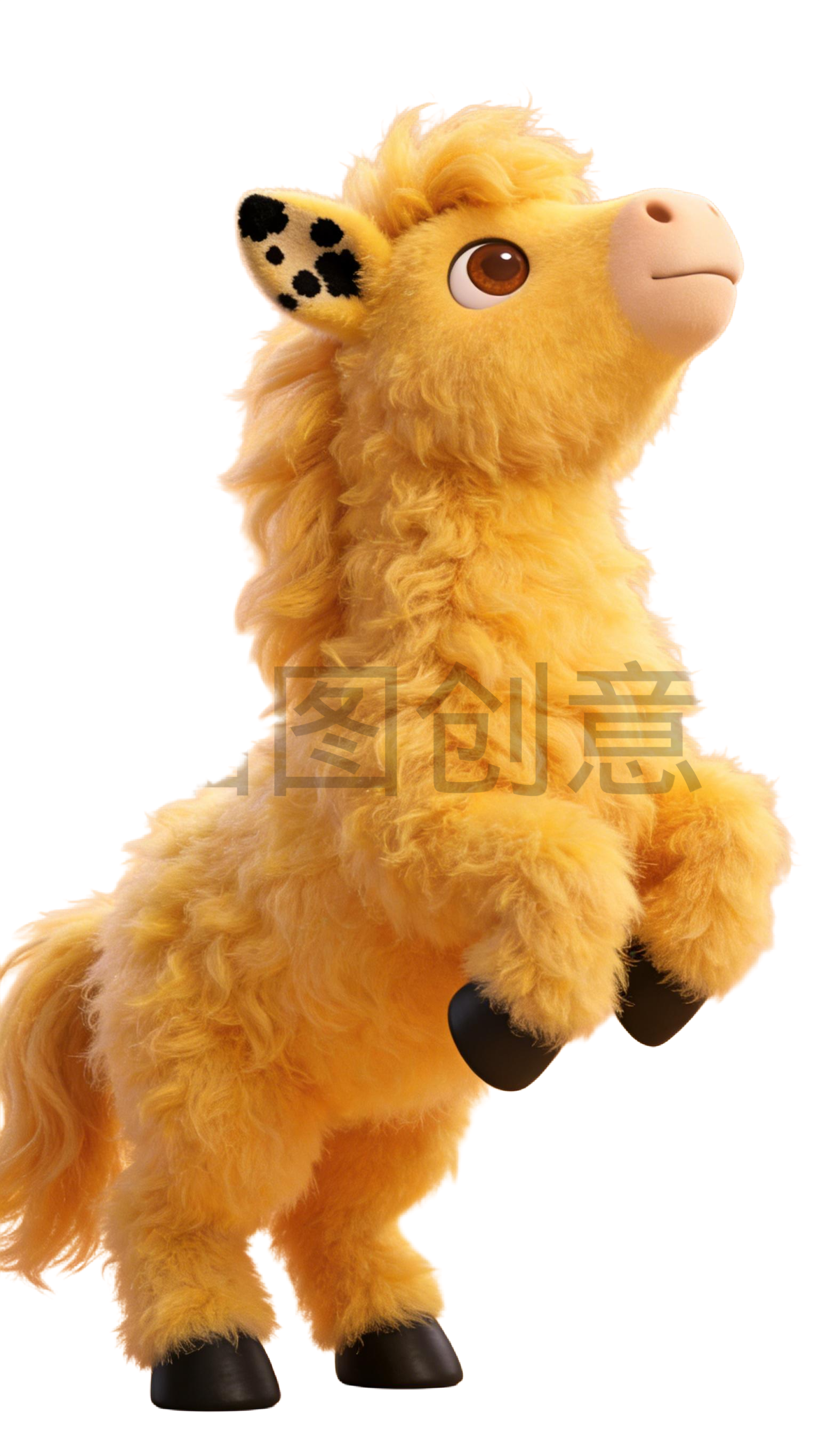 2026年马年生肖3d毛绒绒卡通马元素