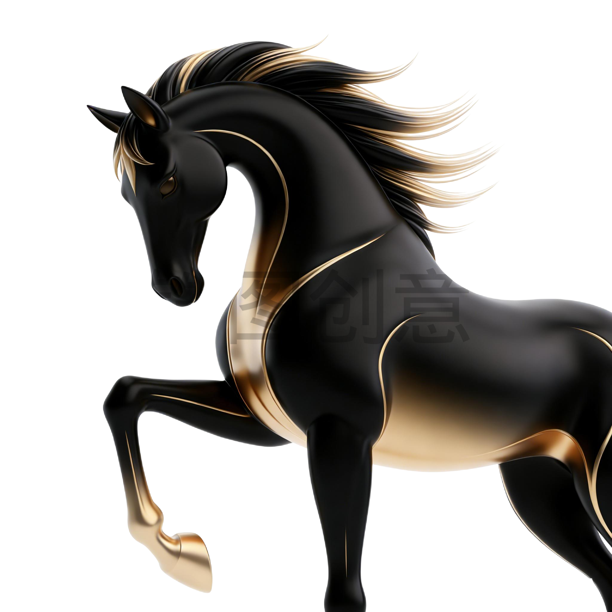 2026年马年创意3d马元素