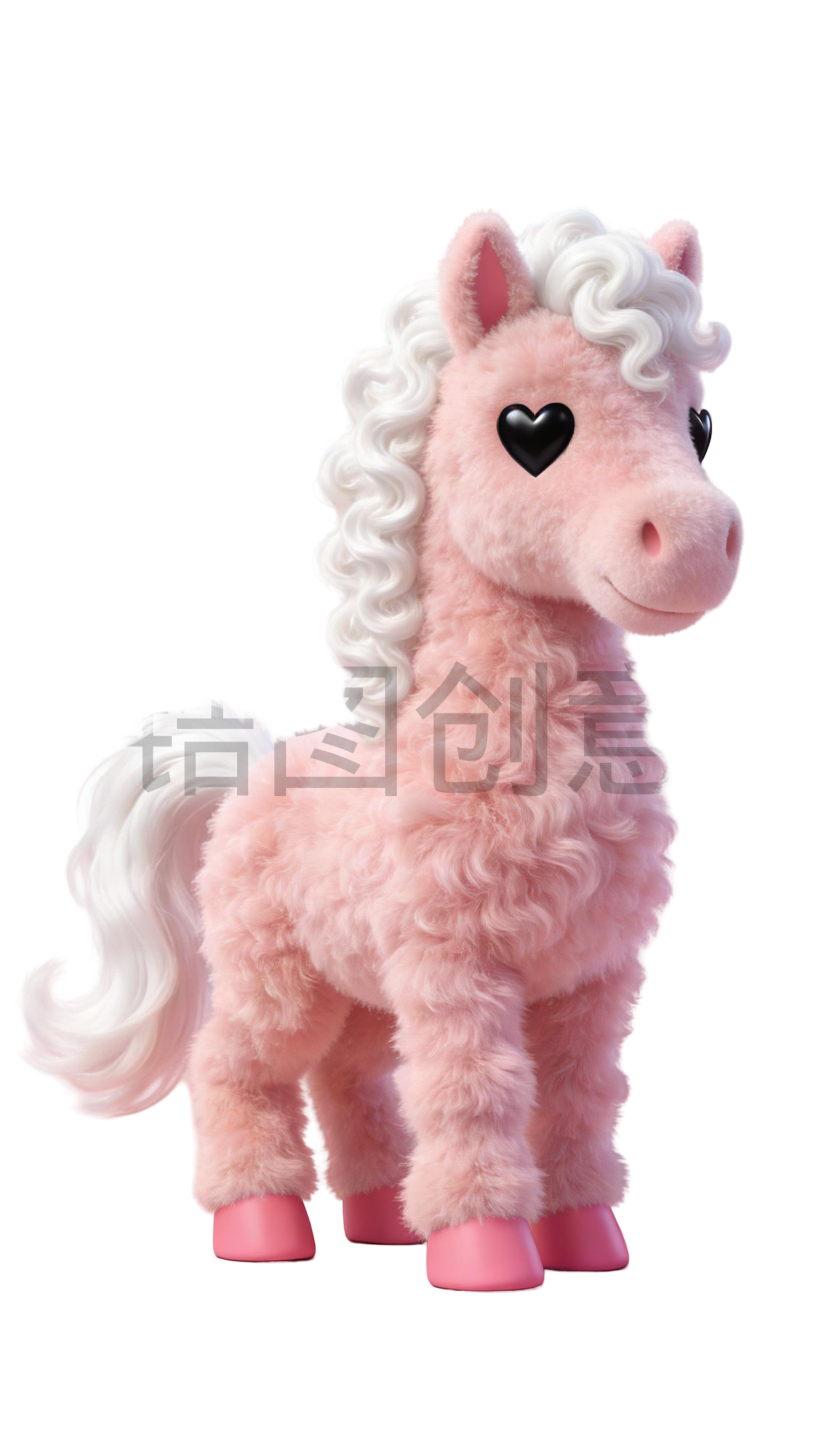 2026年马年生肖3d毛绒绒卡通马元素