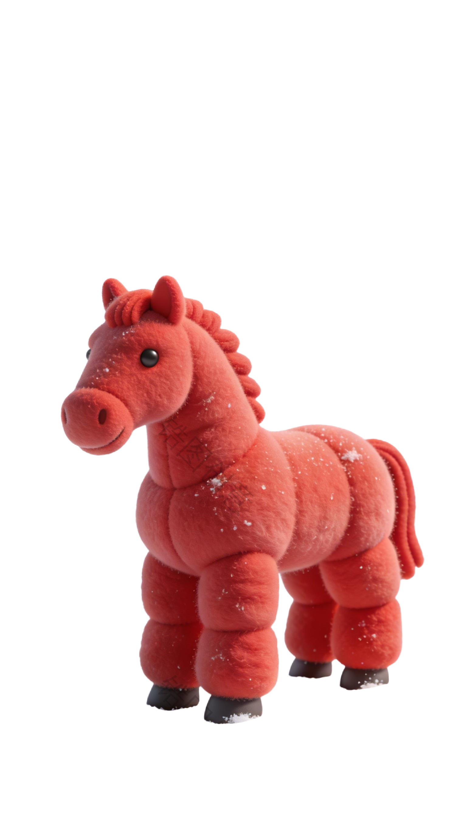 2026年马年生肖3d毛绒绒卡通马元素