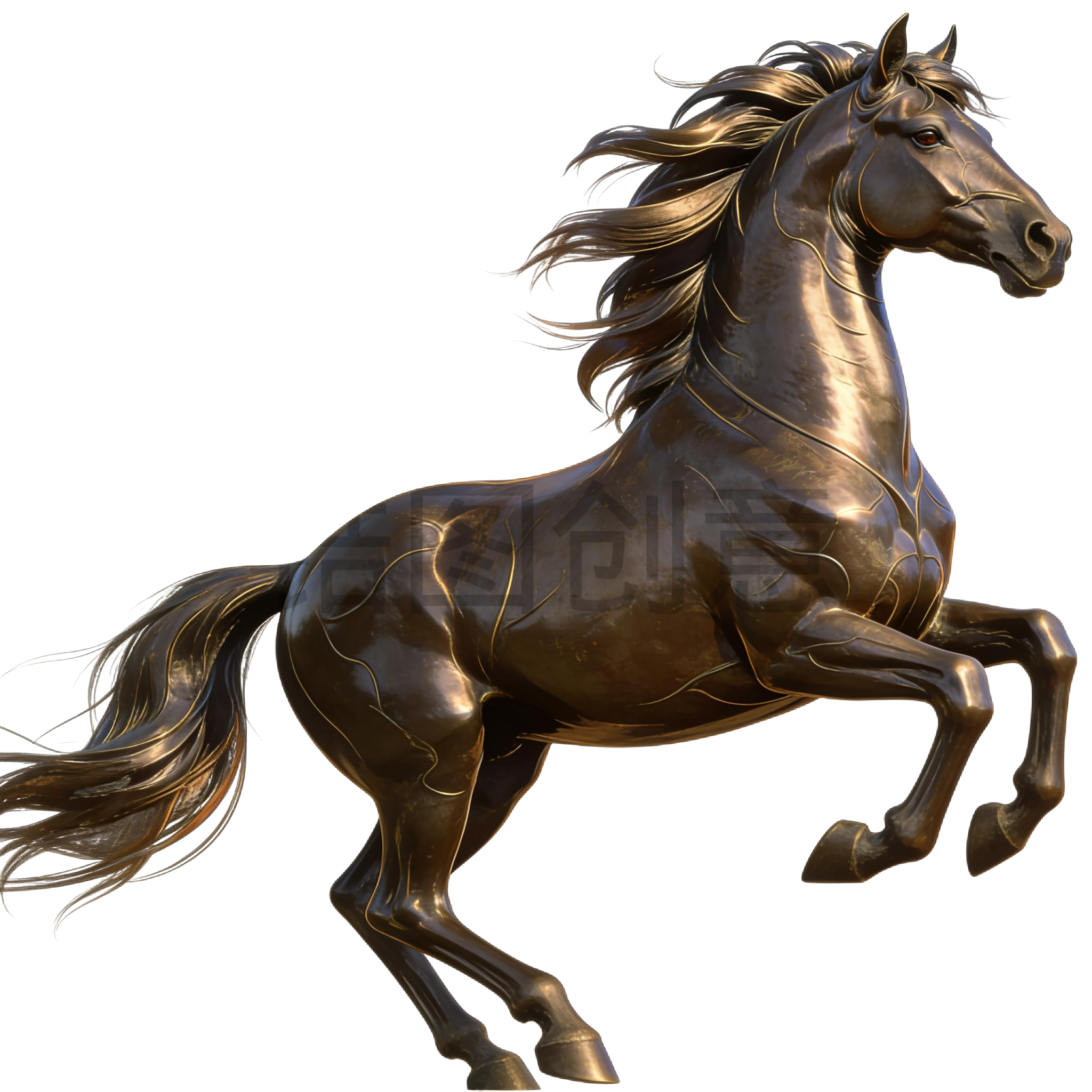 2026年3d青铜马元素