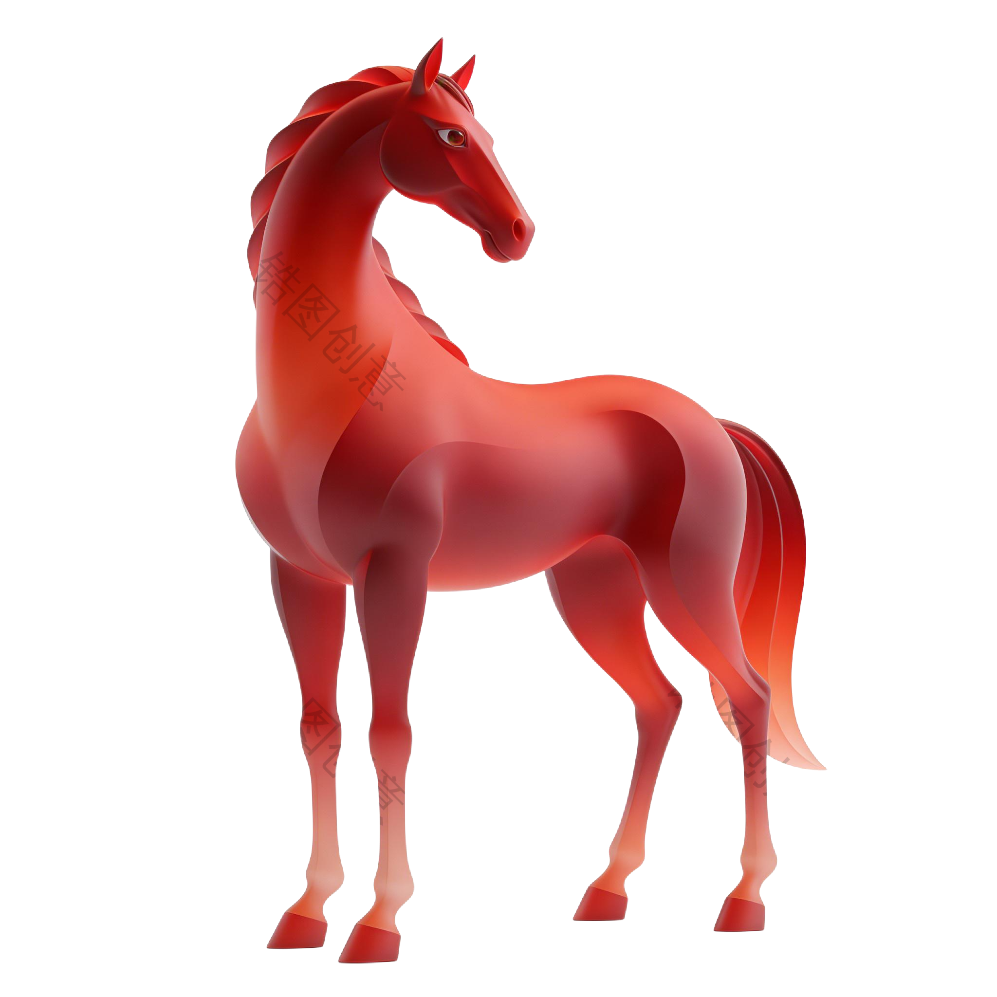 2026年马年奇幻生肖3d马元素