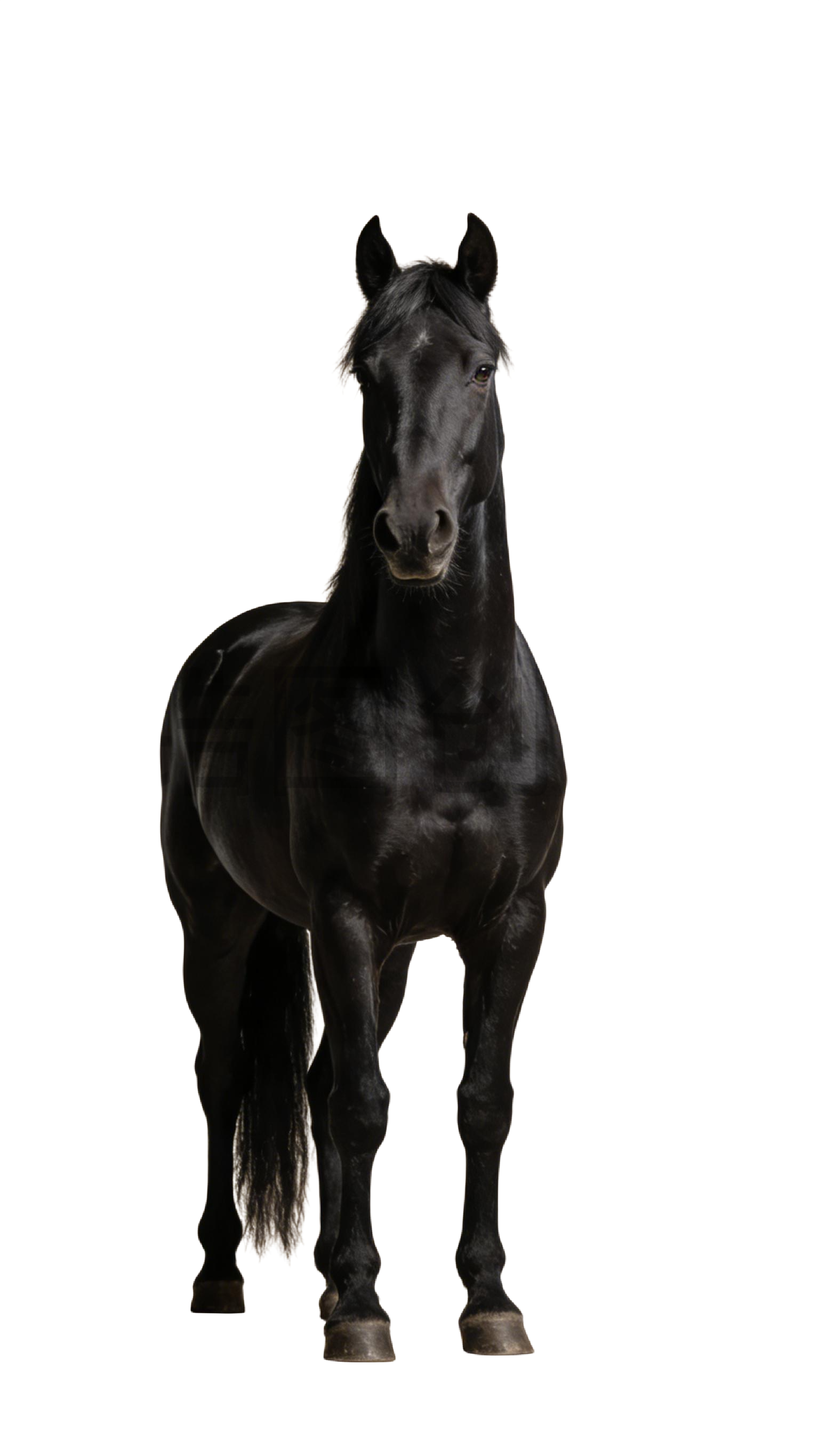 真实感黑色马元素