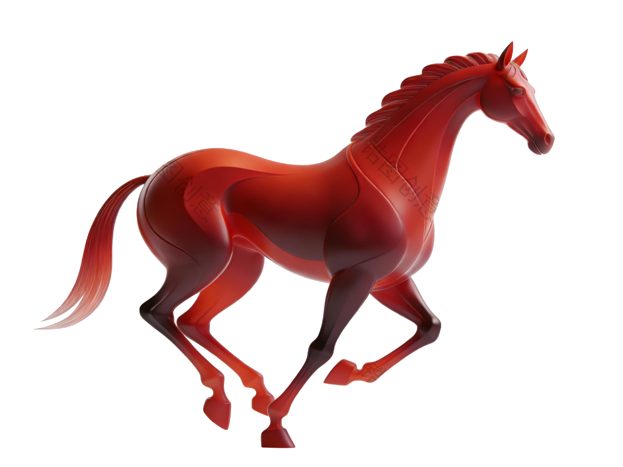 2026年马年奇幻生肖3d马元素