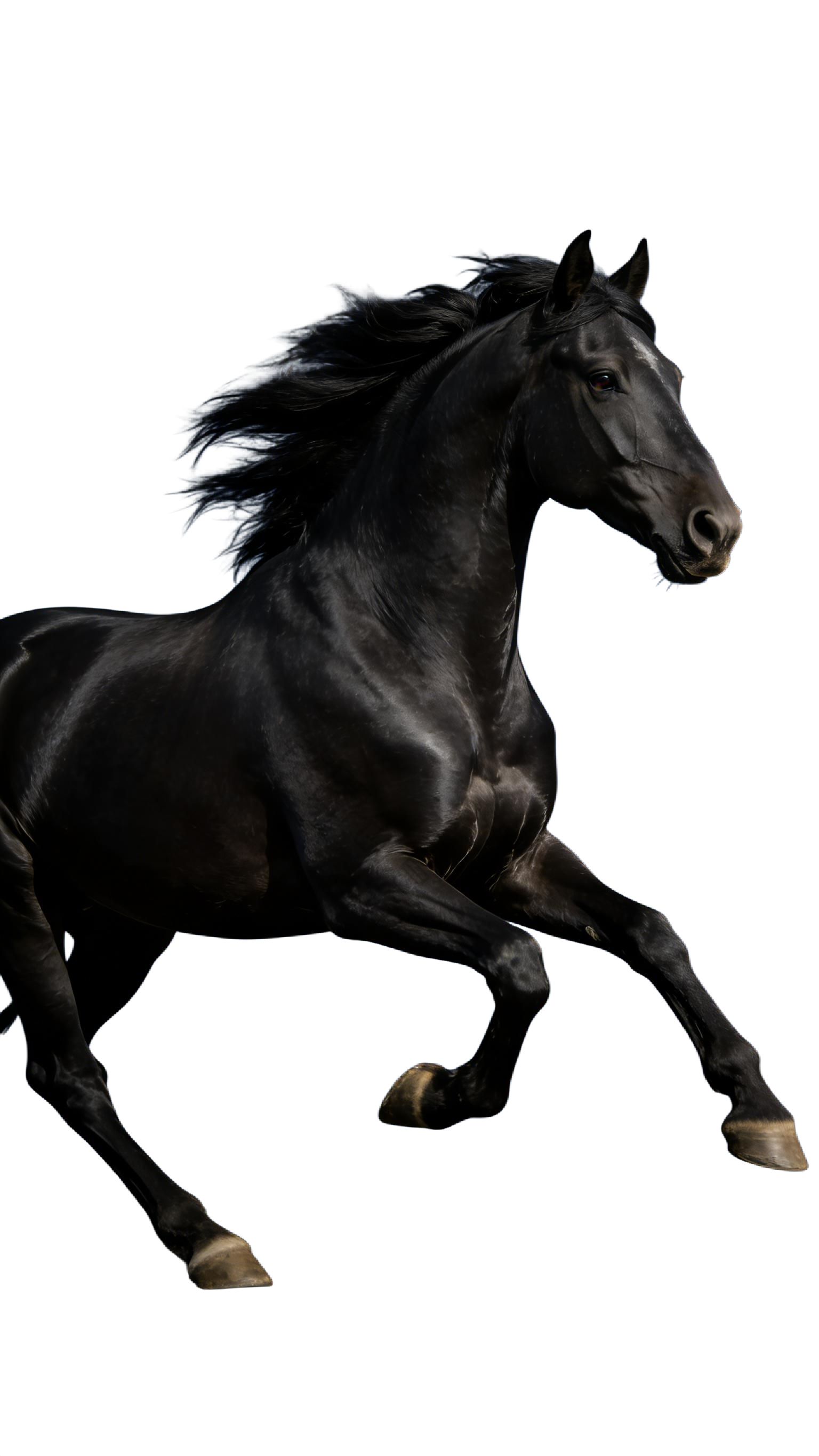 真实感黑色马元素