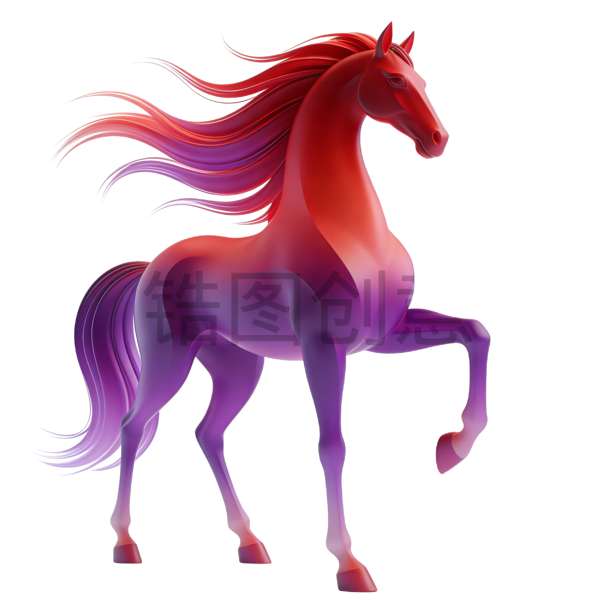 2026年马年奇幻生肖3d马元素