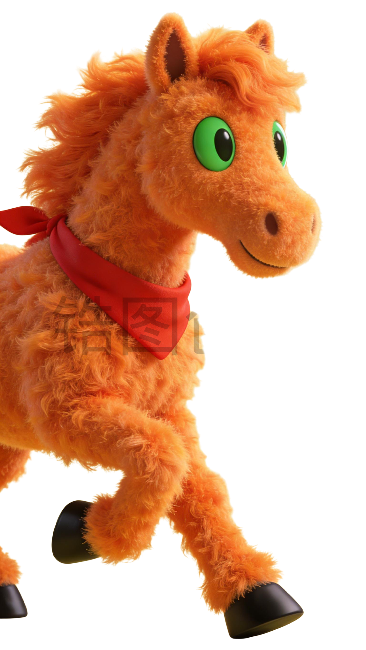 2026年马年生肖3d毛绒绒卡通马元素