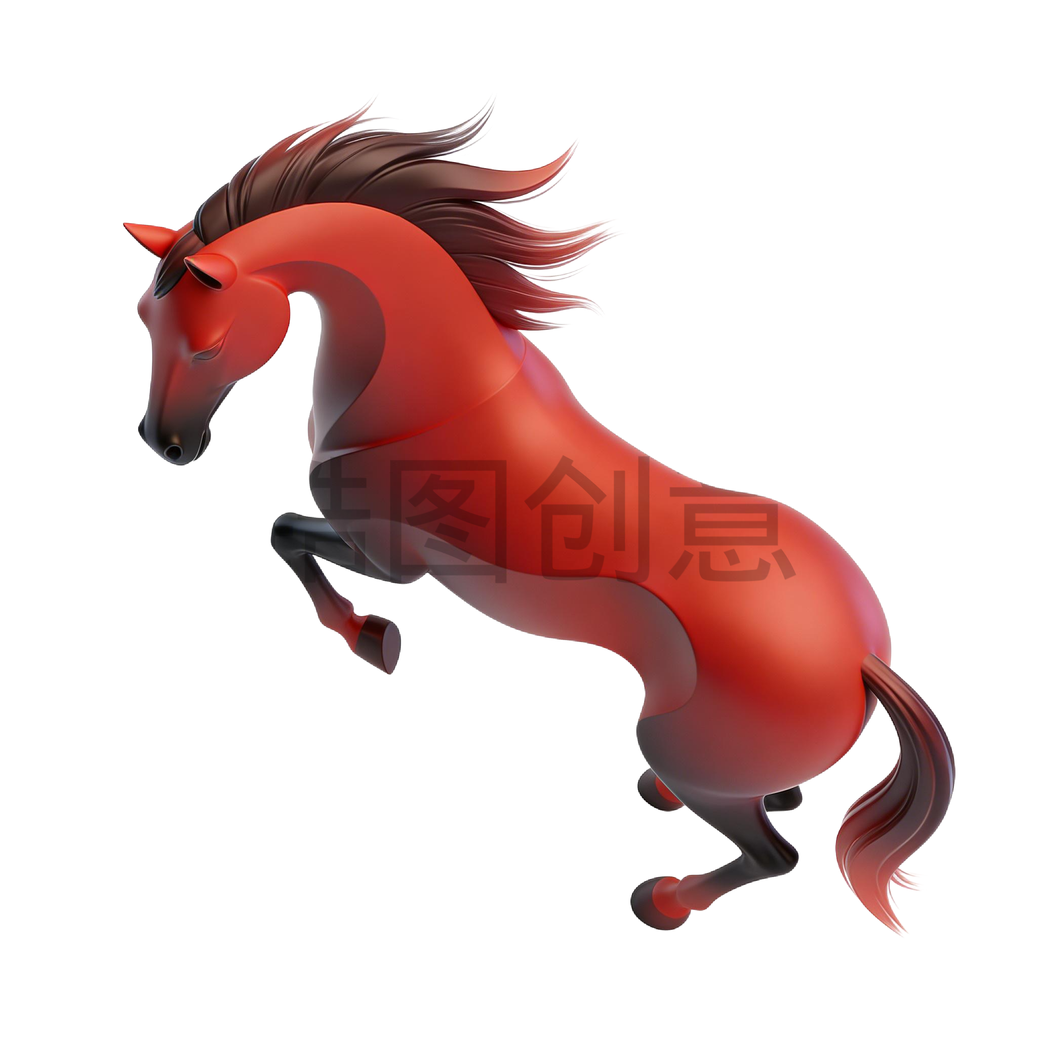 2026年马年创意3d马元素