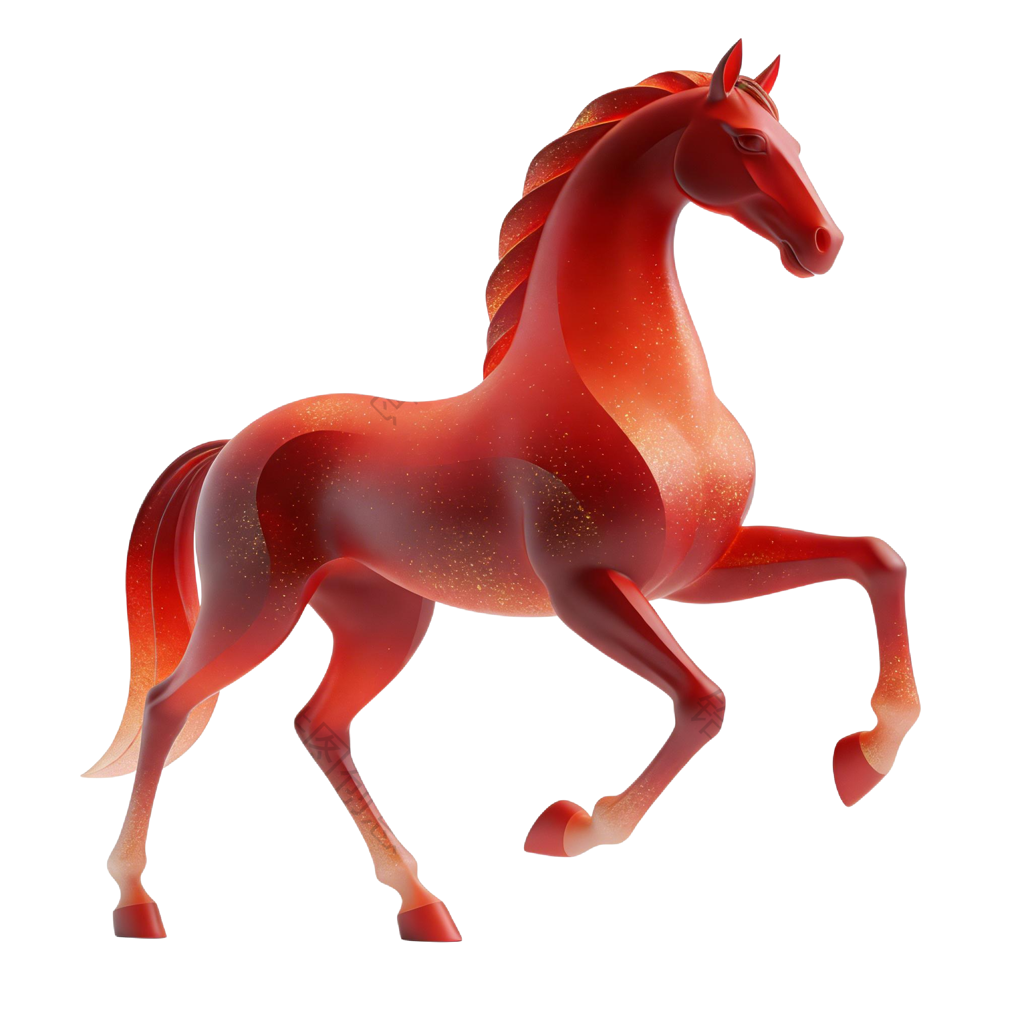 2026年马年奇幻生肖3d马元素