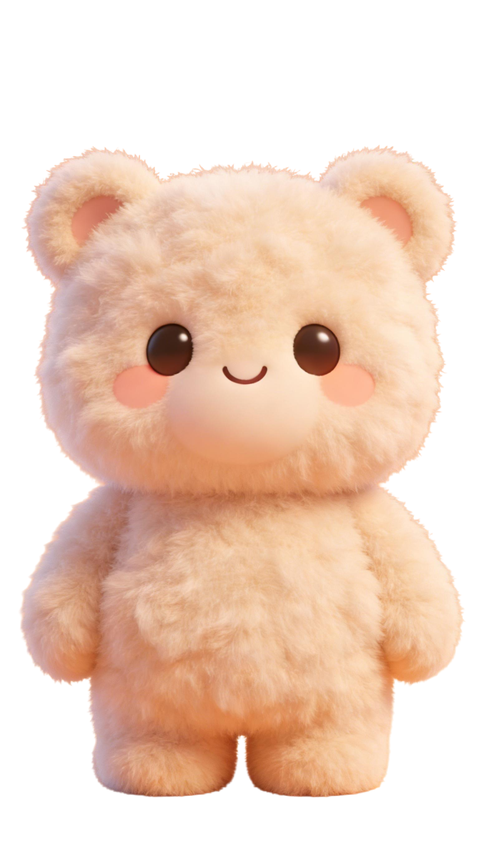 3d毛绒质感促销装饰小熊元素