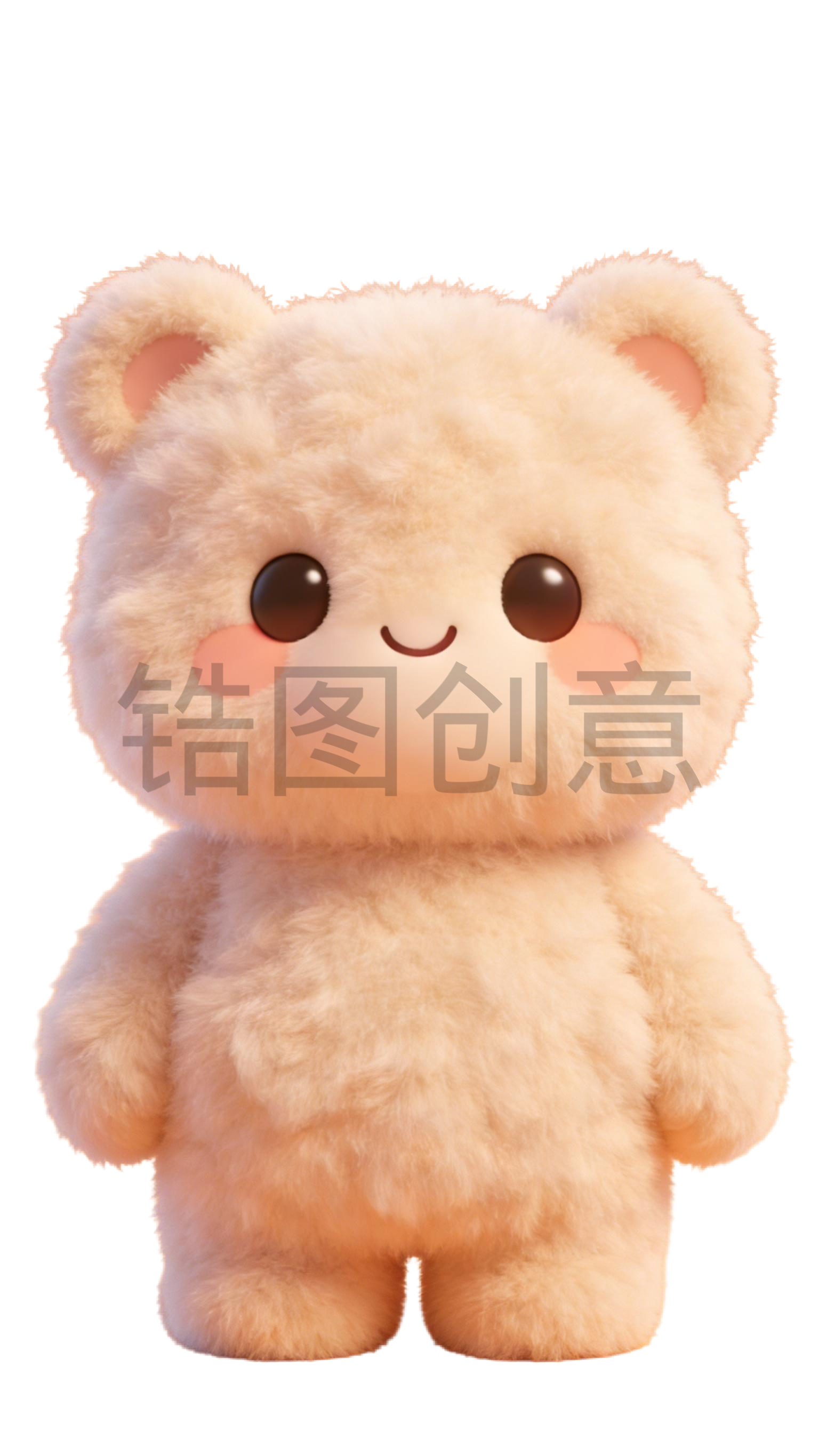 3d毛绒质感促销装饰小熊元素