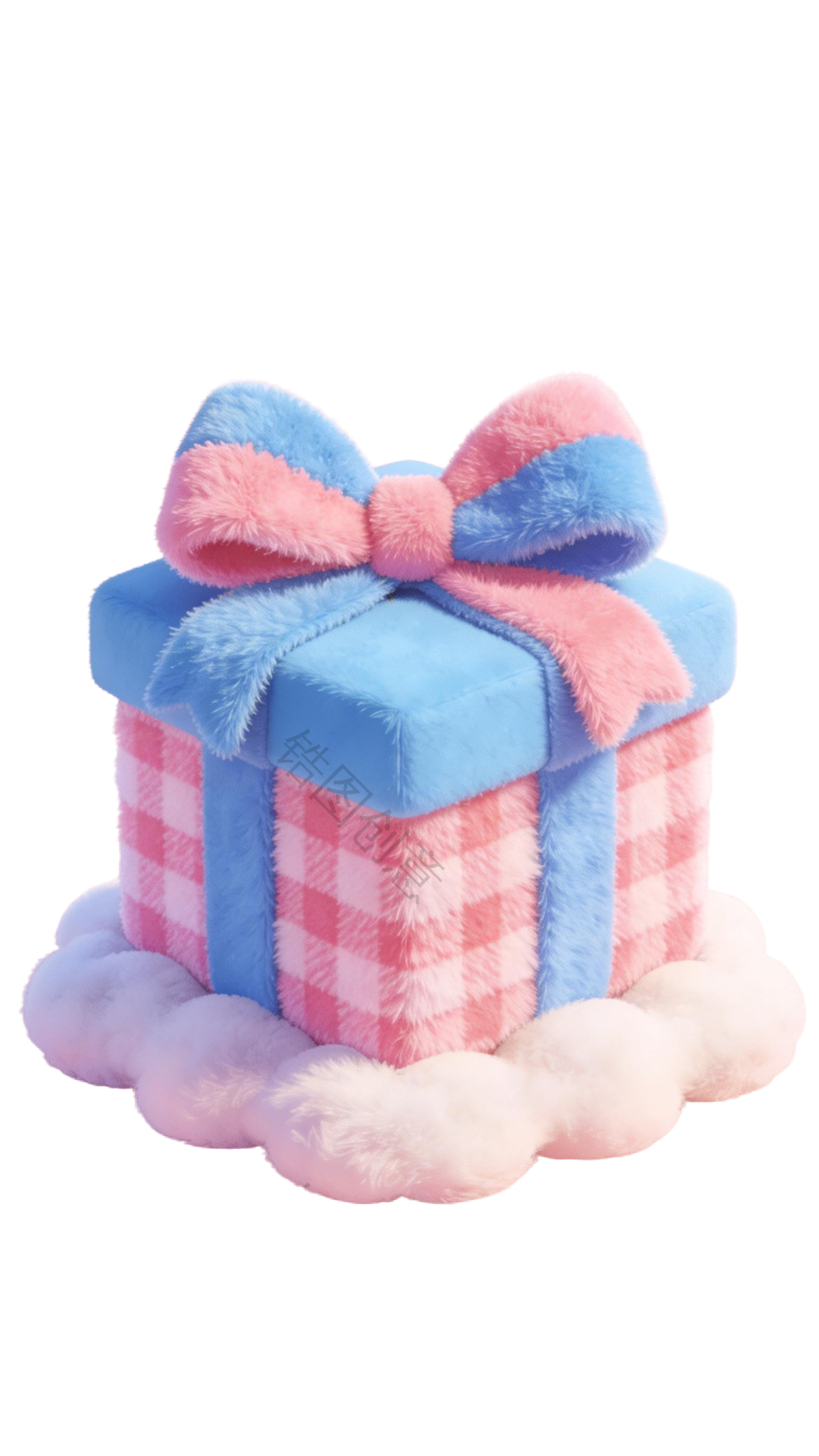 3d毛茸茸质感卡通促销装饰喇叭元素