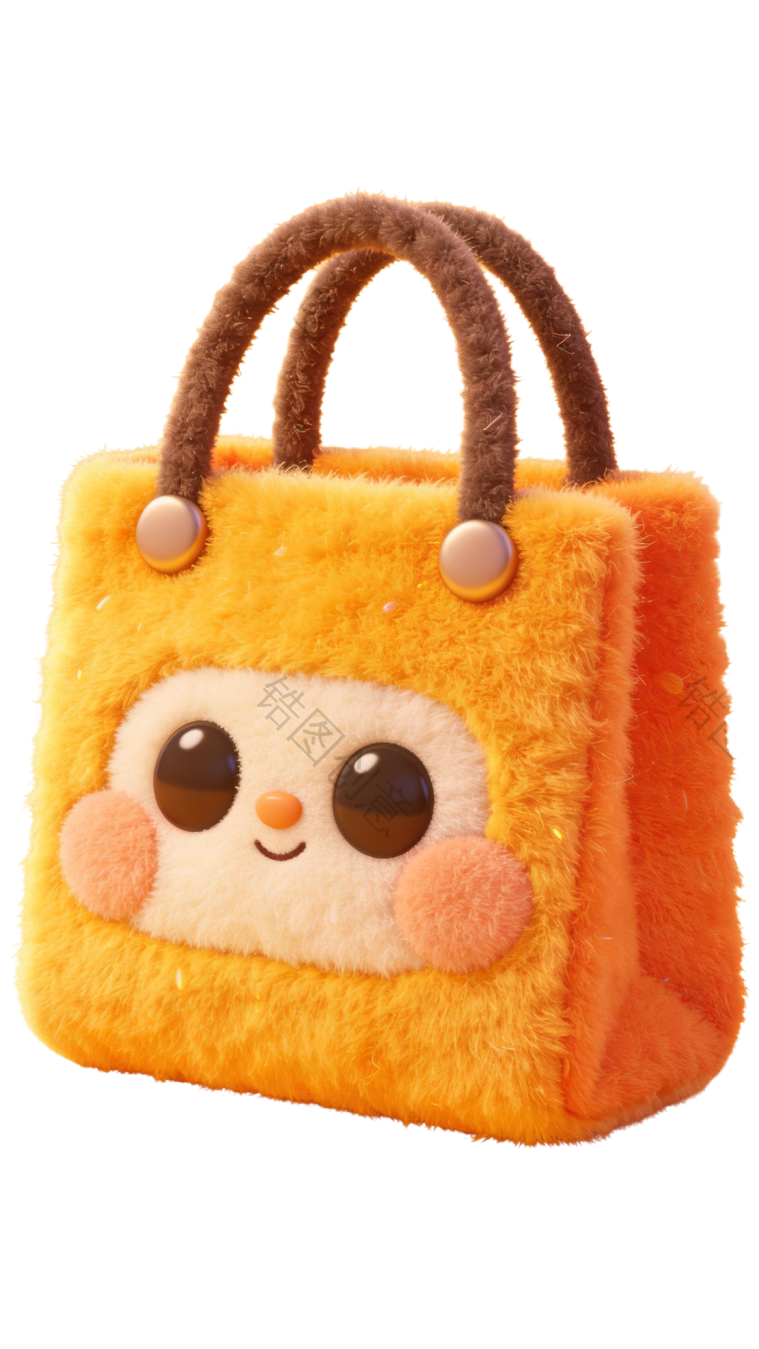 3d毛绒质感促销购物袋元素