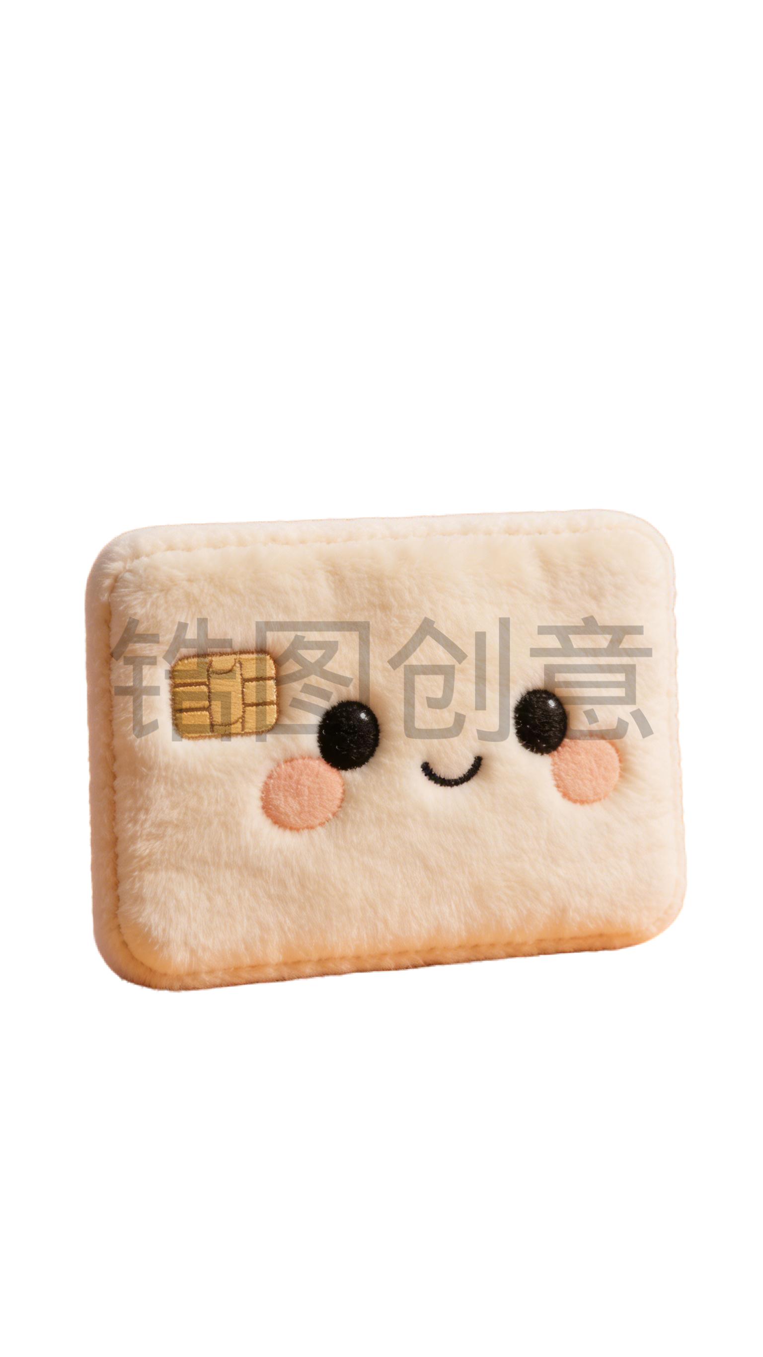 3d毛绒质感卡通购物卡元素