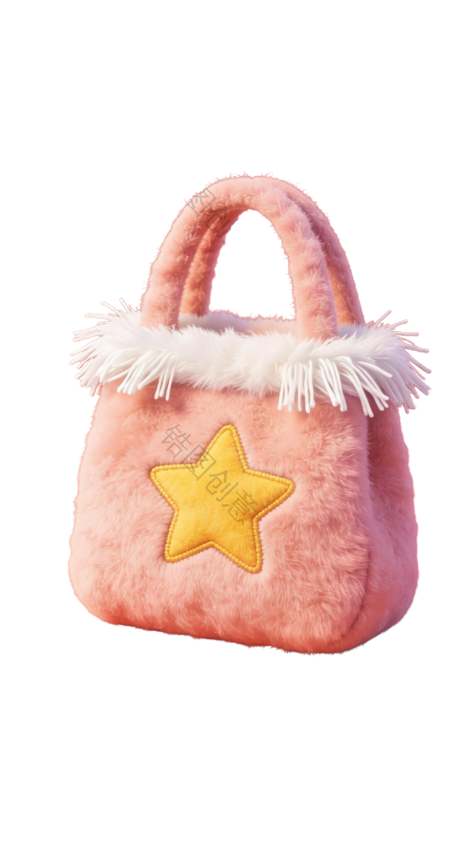 3d毛绒质感促销装饰购物袋元素