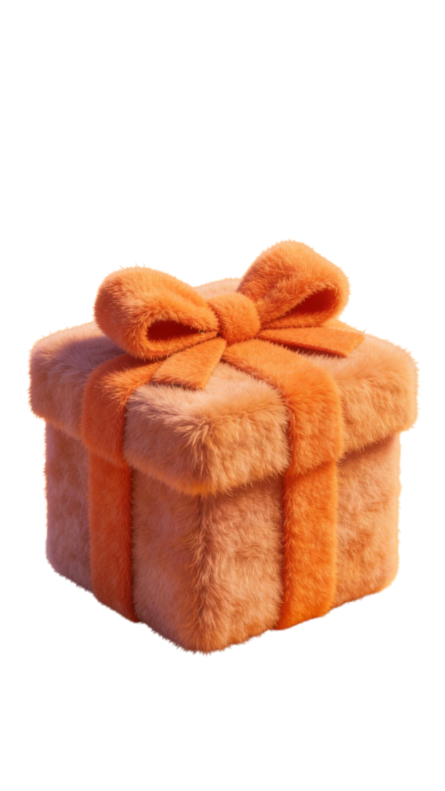 3d毛绒质感卡通礼盒元素