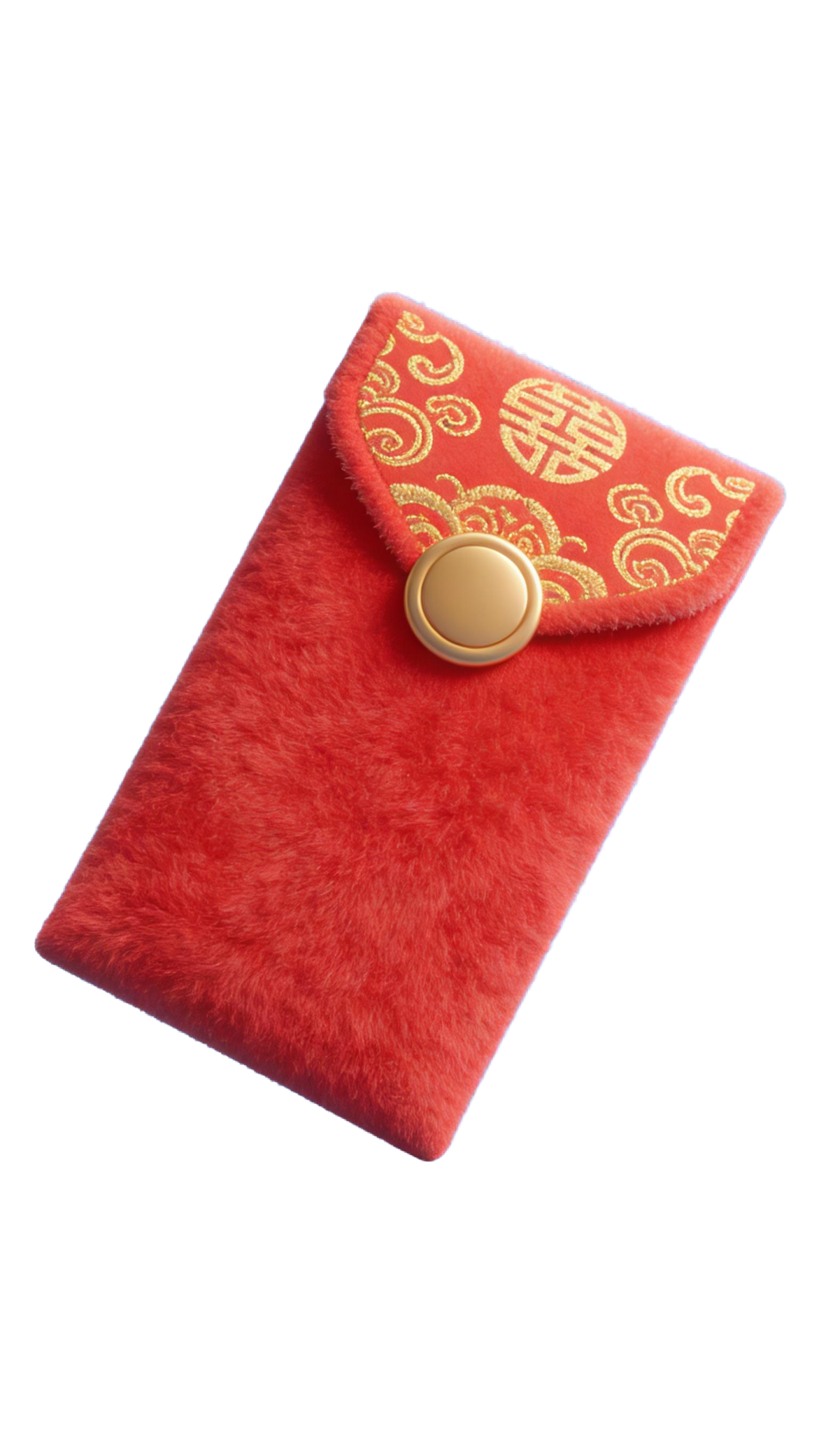 3d卡通新年毛绒质感装饰红包元素