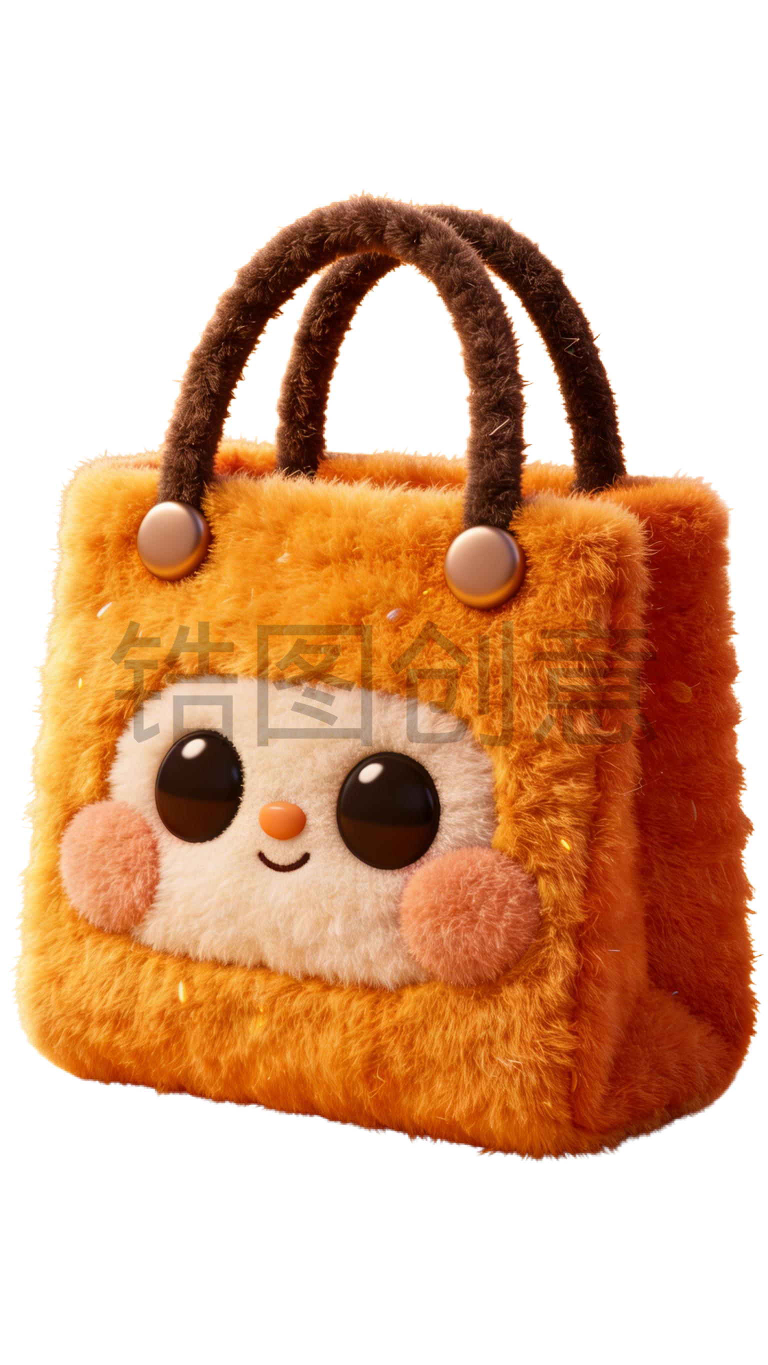 3d毛绒质感促销购物袋元素