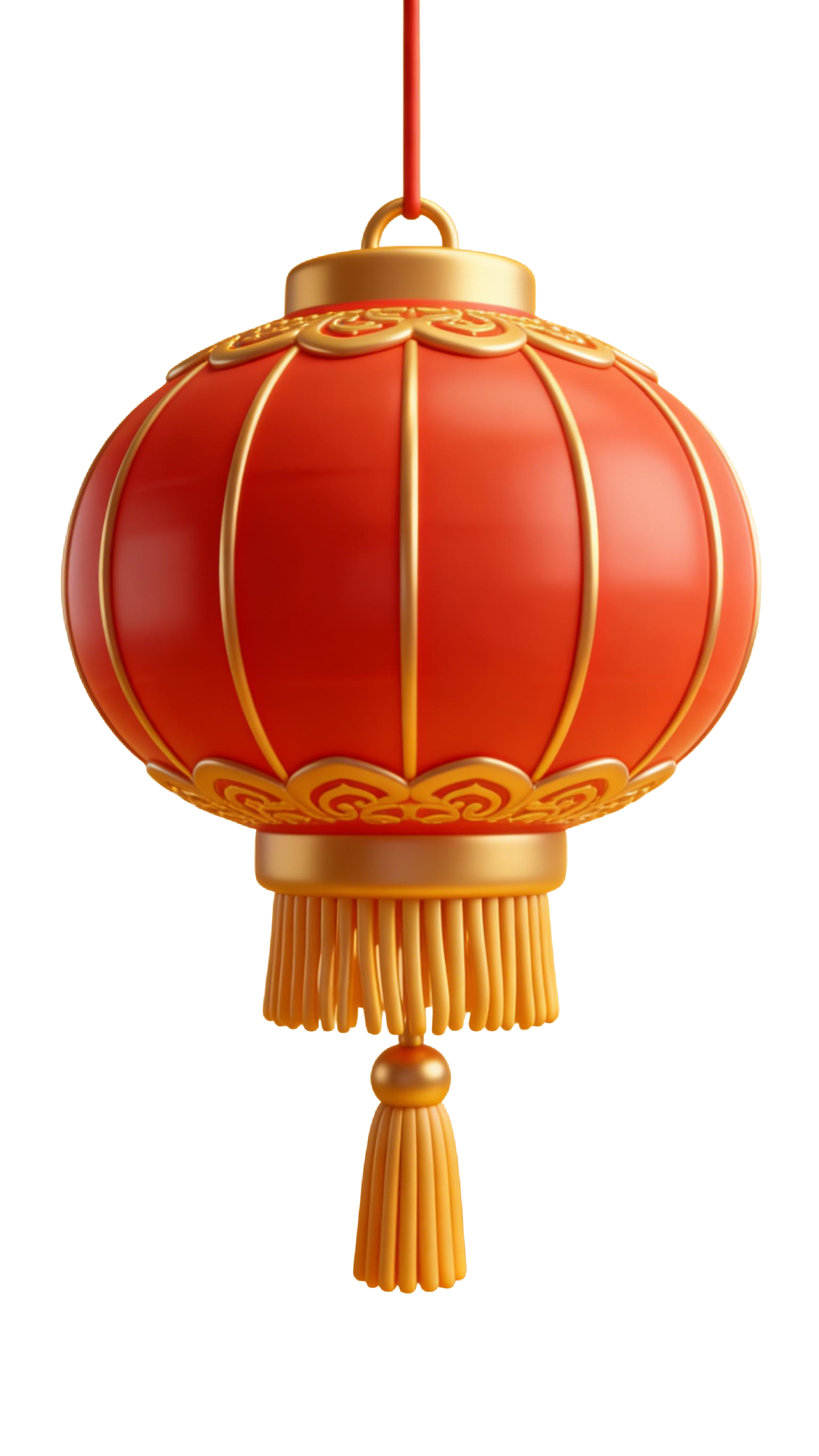 3d卡通新年装饰灯笼元素