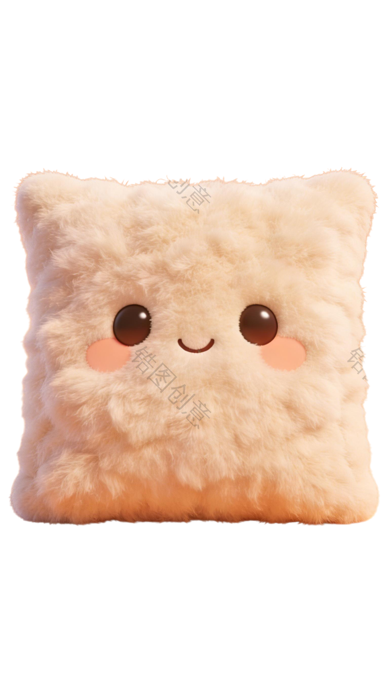 3d毛绒质感卡通抱枕元素