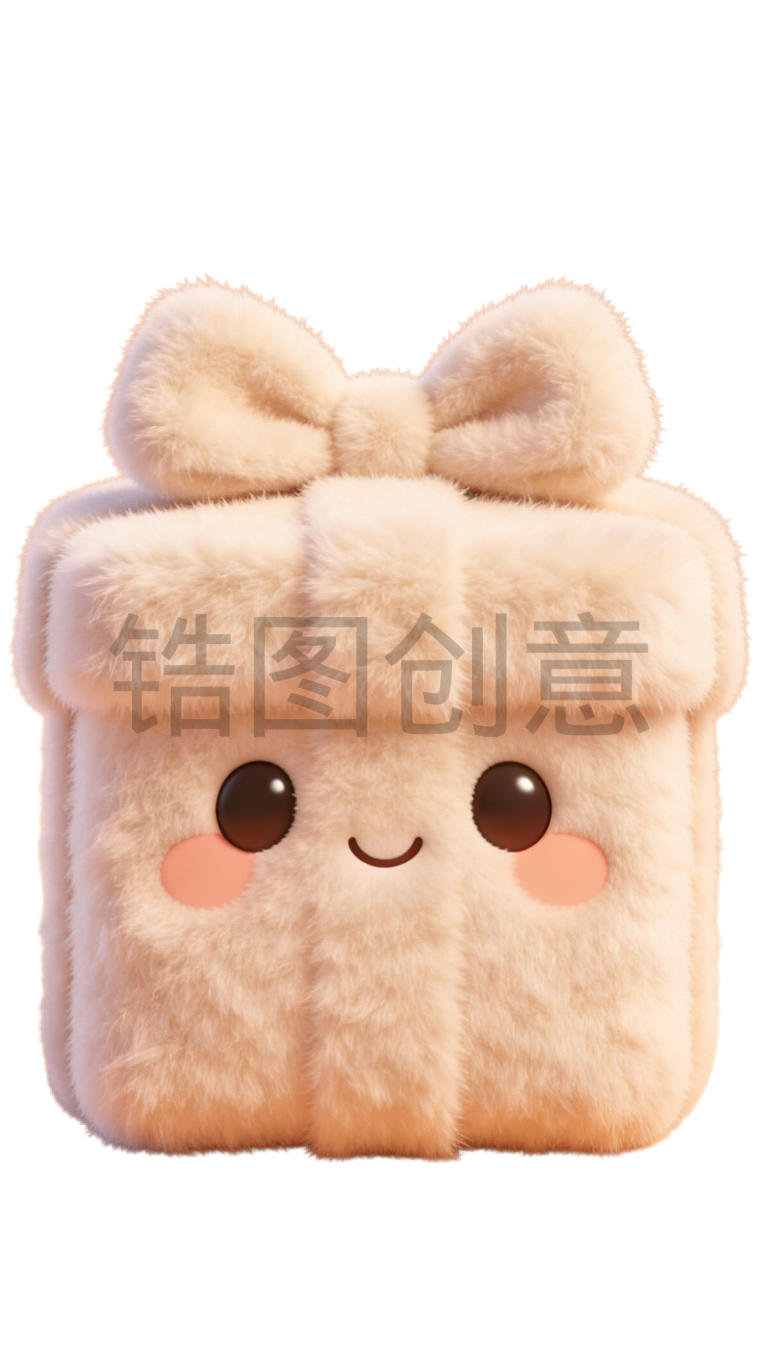 3d毛绒质感卡通礼盒元素