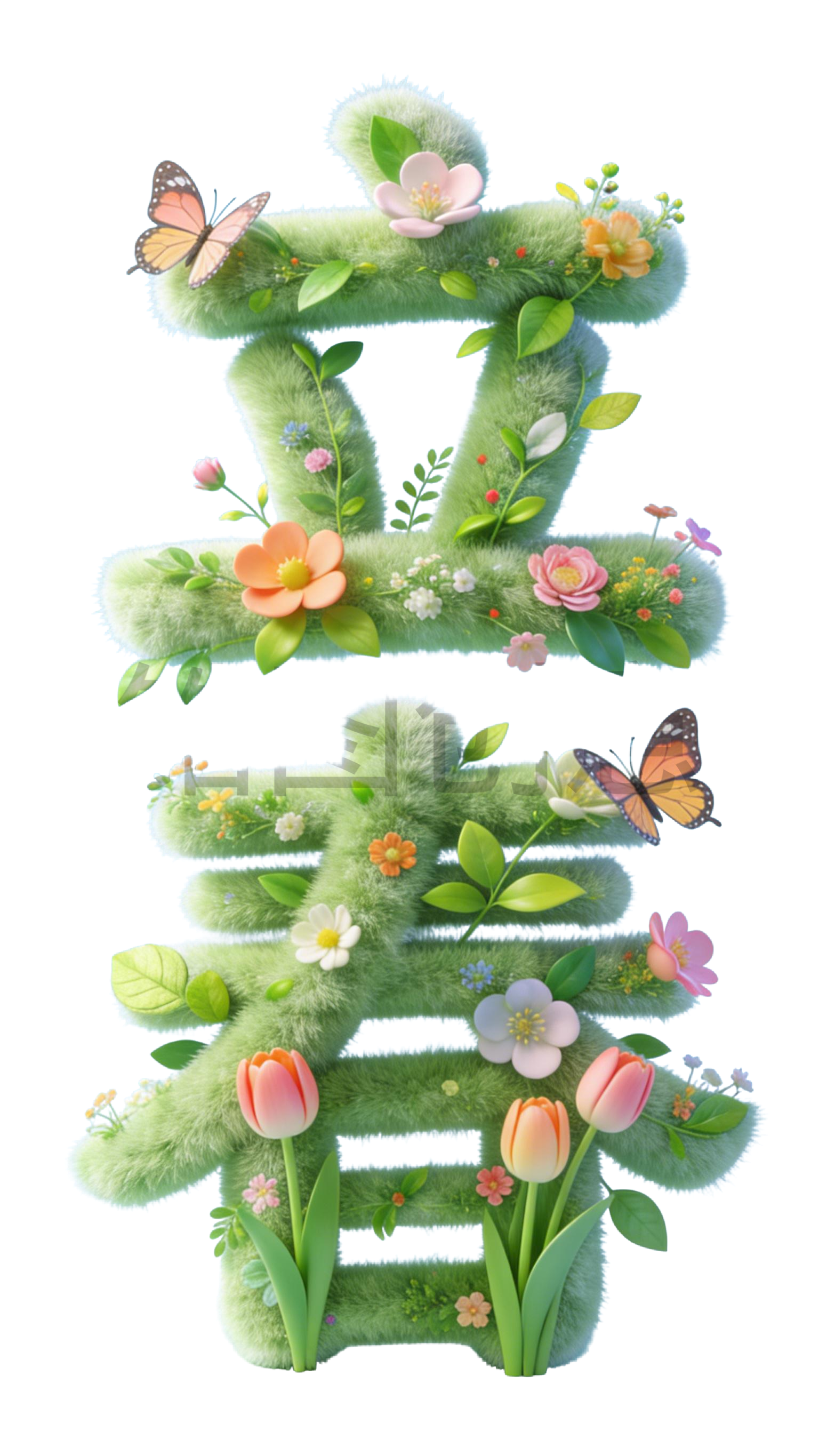 3D 立春插画文字