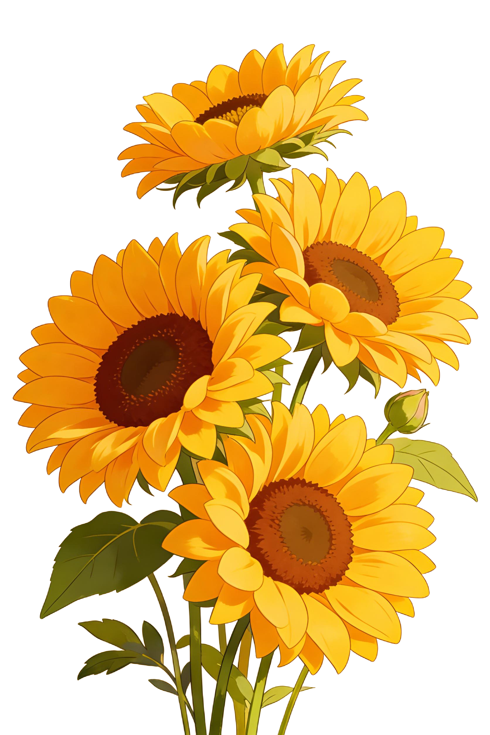 植物系列向日葵插画元素