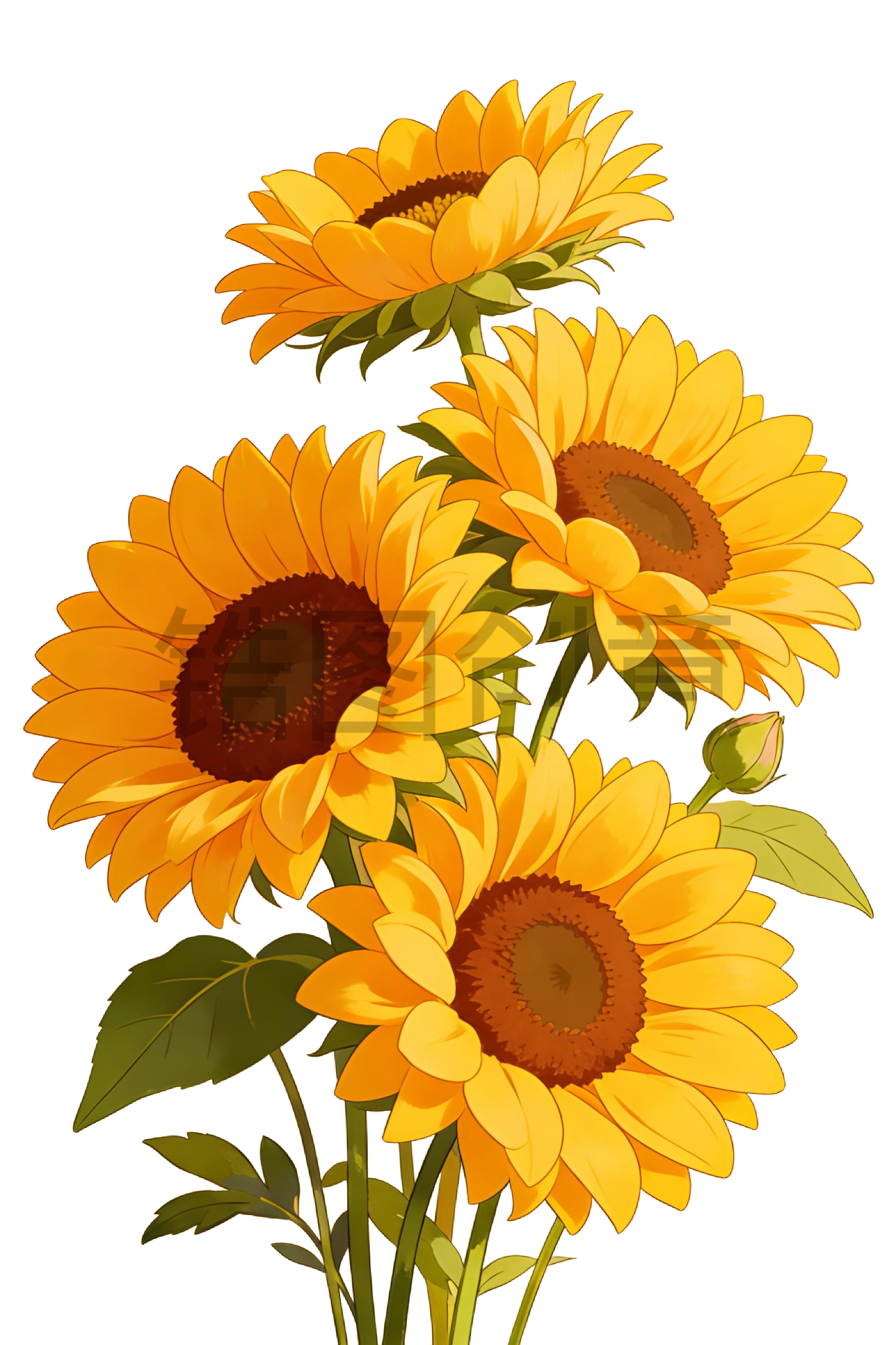 植物系列向日葵插画元素
