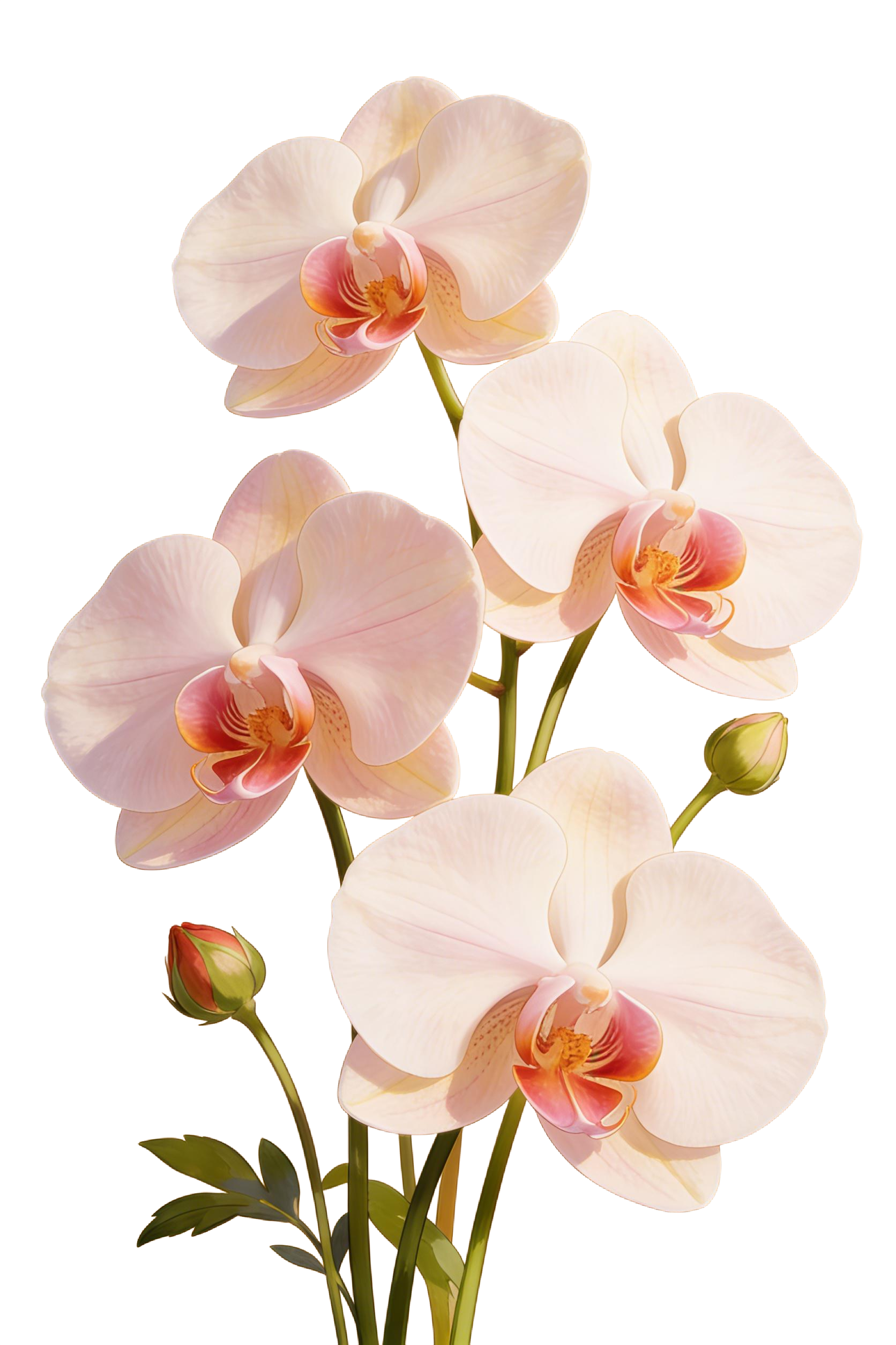 春天蝴蝶兰花卉插画元素