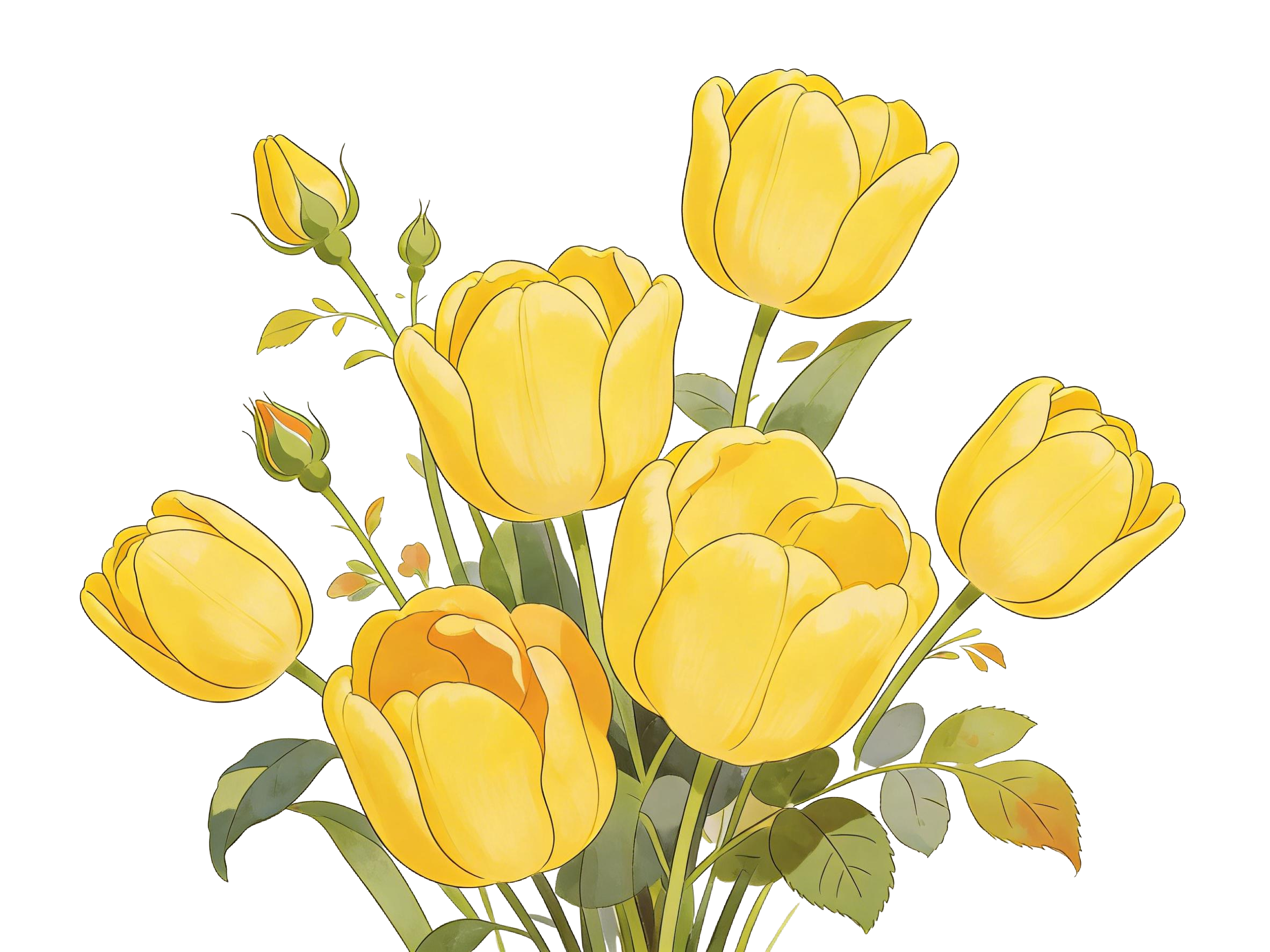 植物系列花卉插画元素