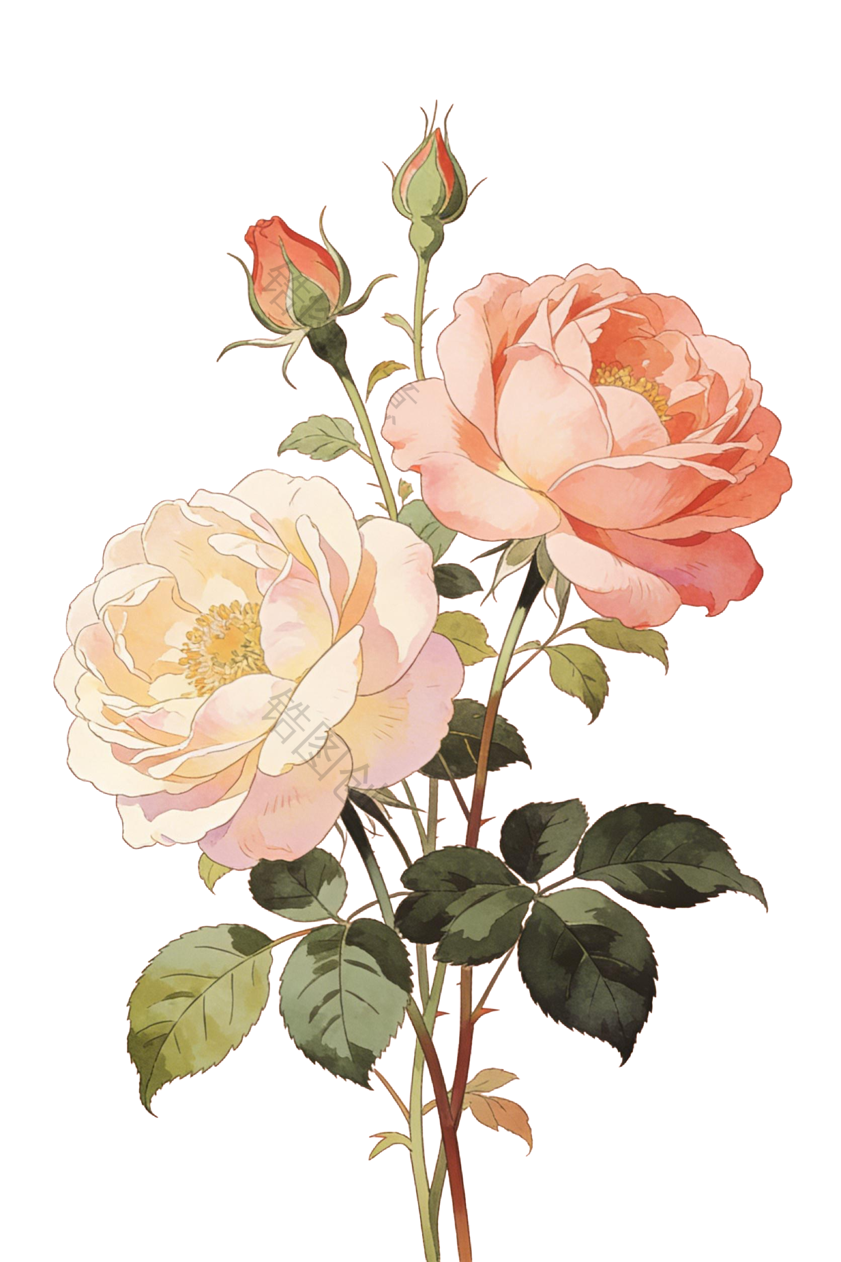 植物系列花卉插画元素