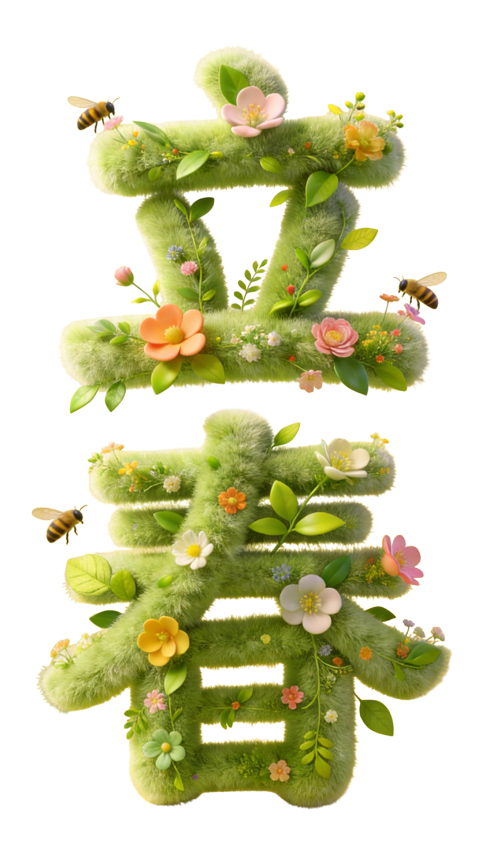 3D 立春插画文字