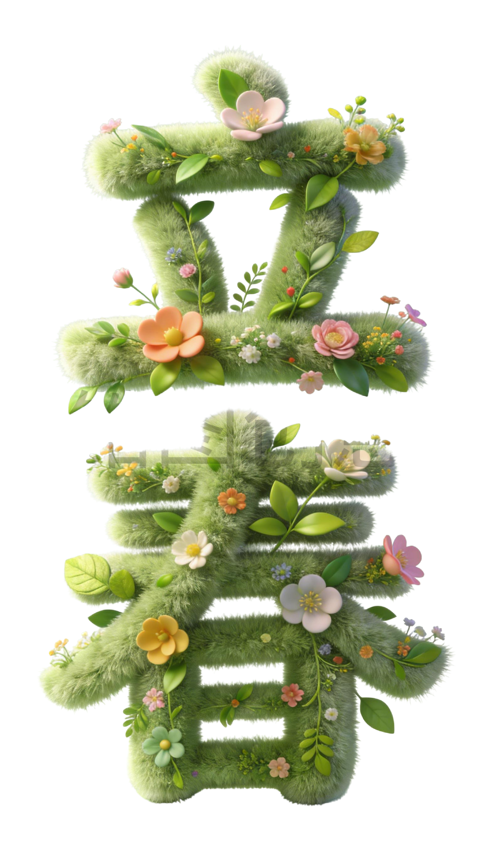 3D 立春插画文字