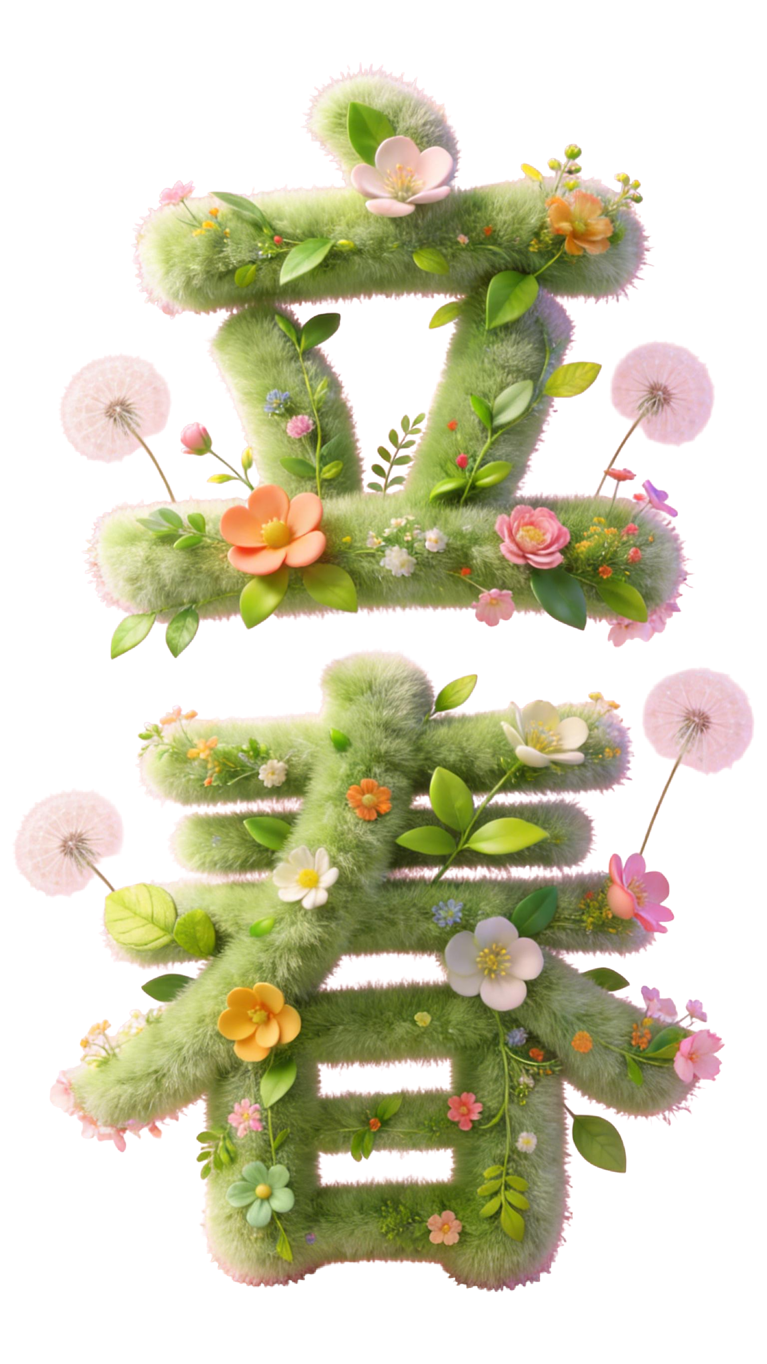 3D 立春插画文字