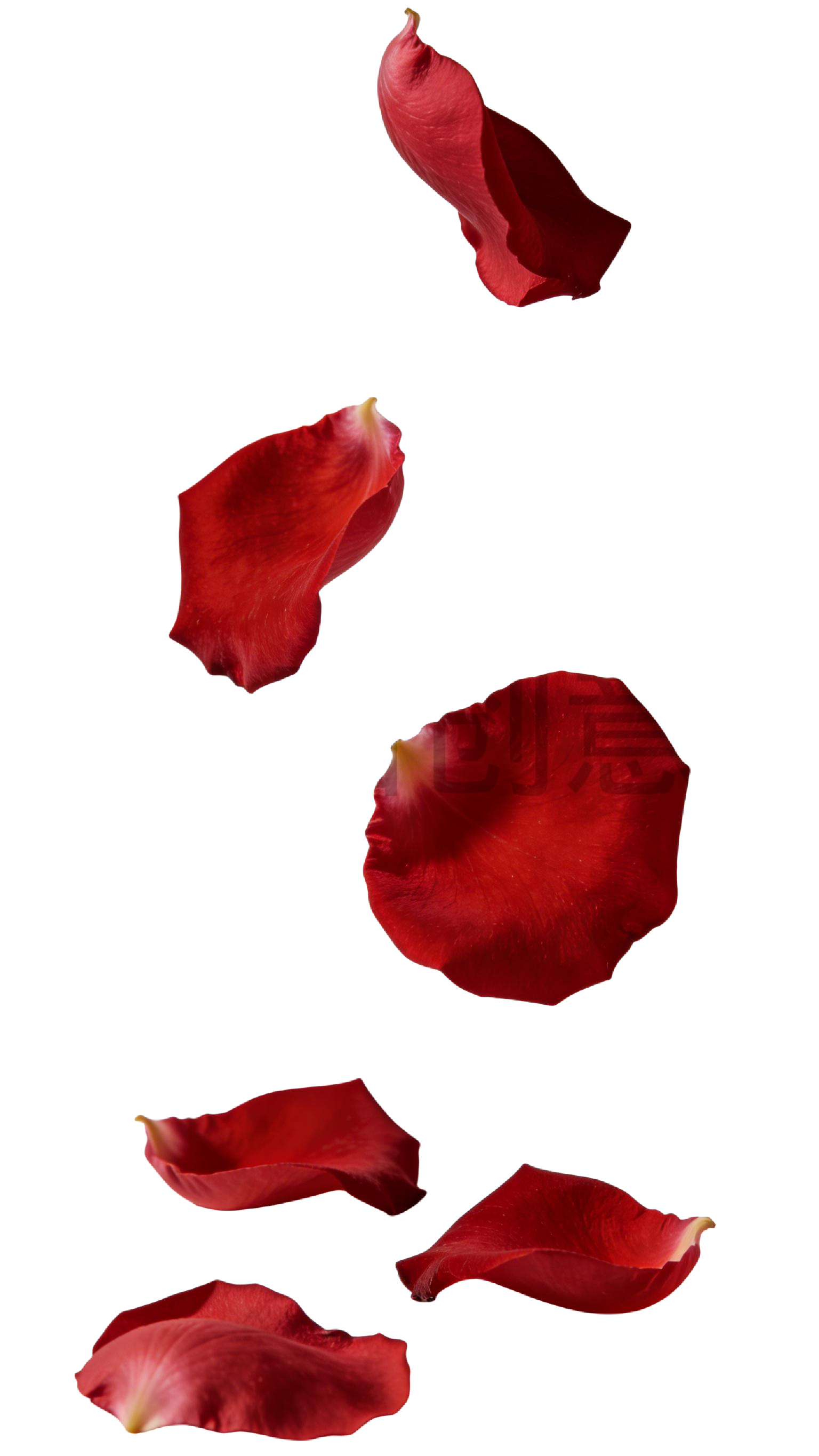 飘落的玫瑰花瓣元素