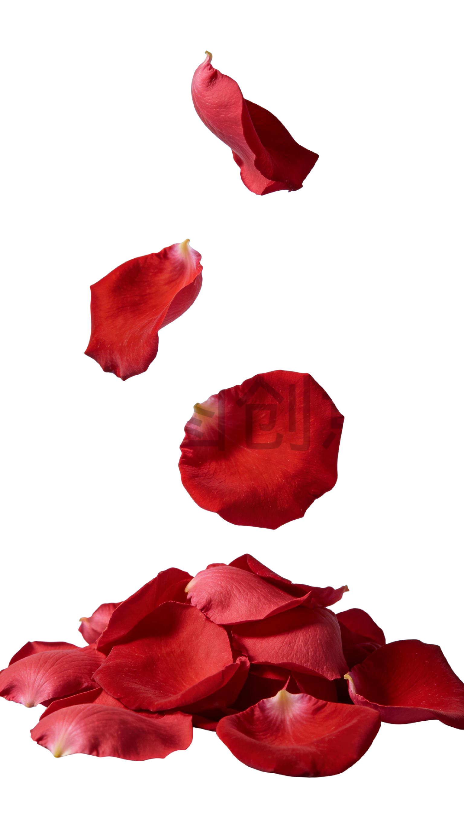 飘落的玫瑰花瓣元素