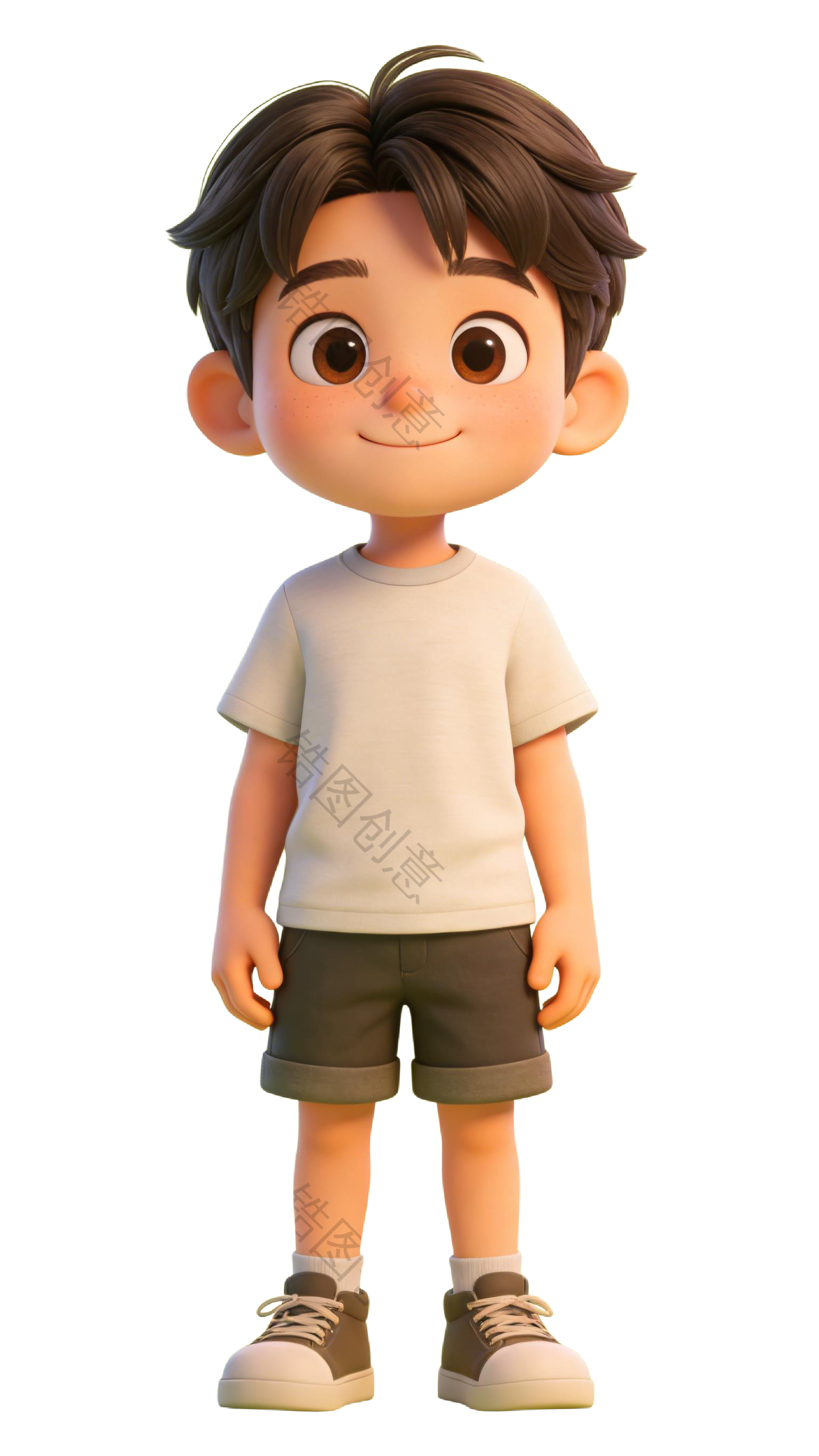 3D 可爱卡通系列男孩人物