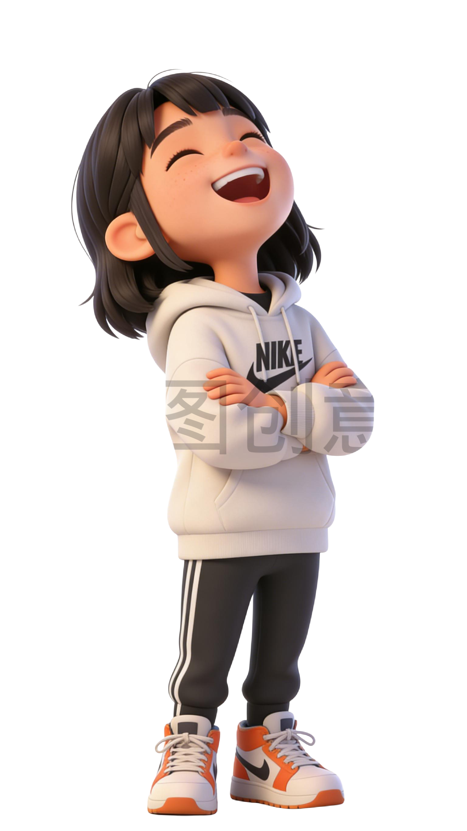 3D 卡通年轻女生人物系列元素