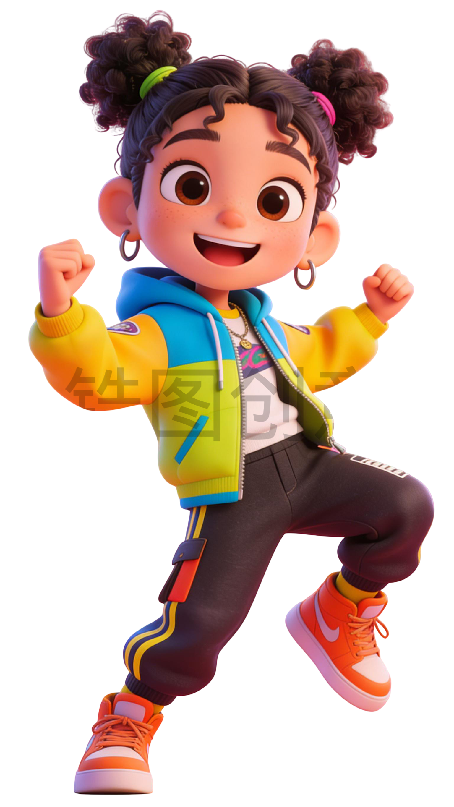 3D 卡通国外女生人物系列元素