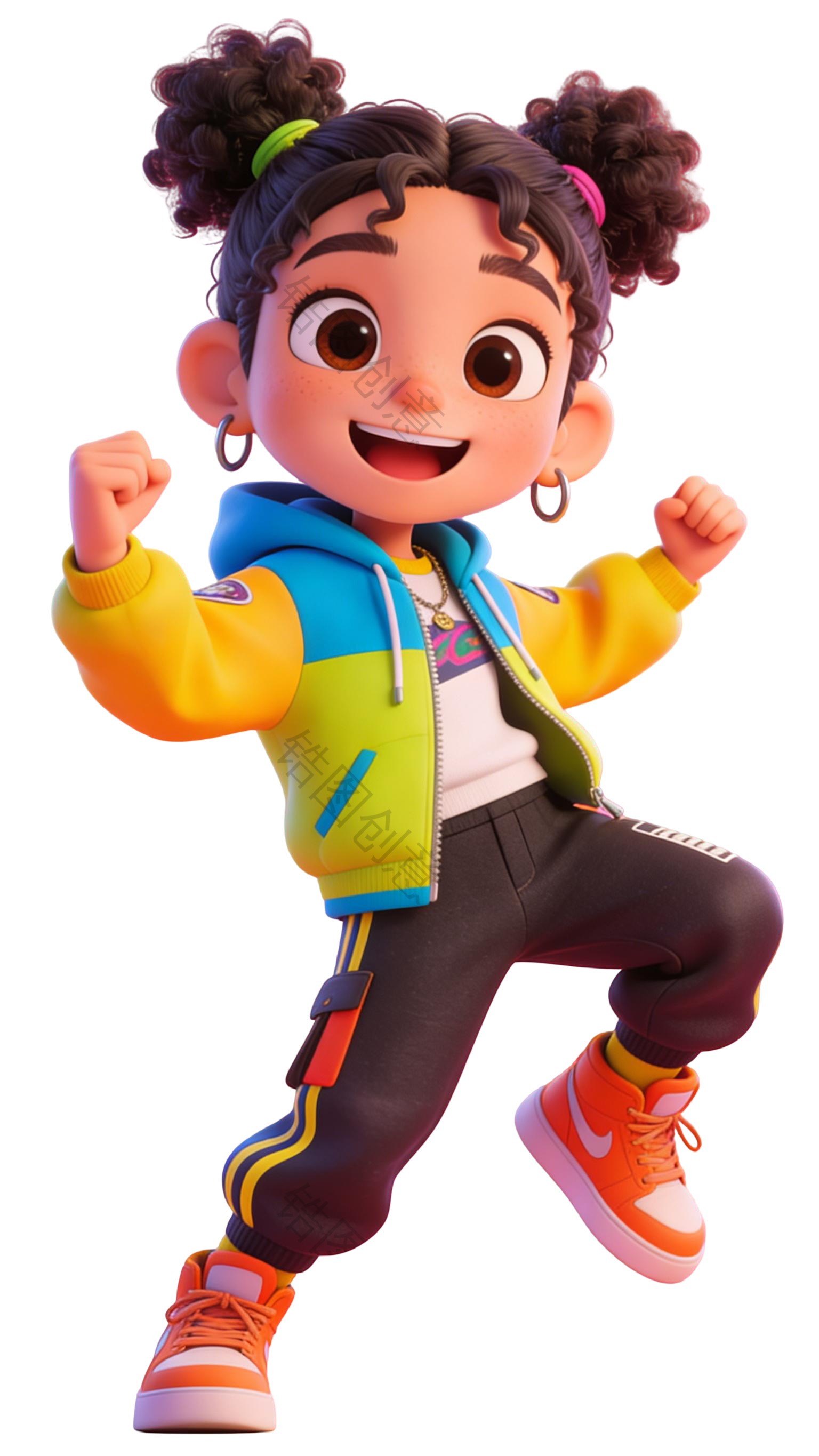 3D 卡通国外女生人物系列元素