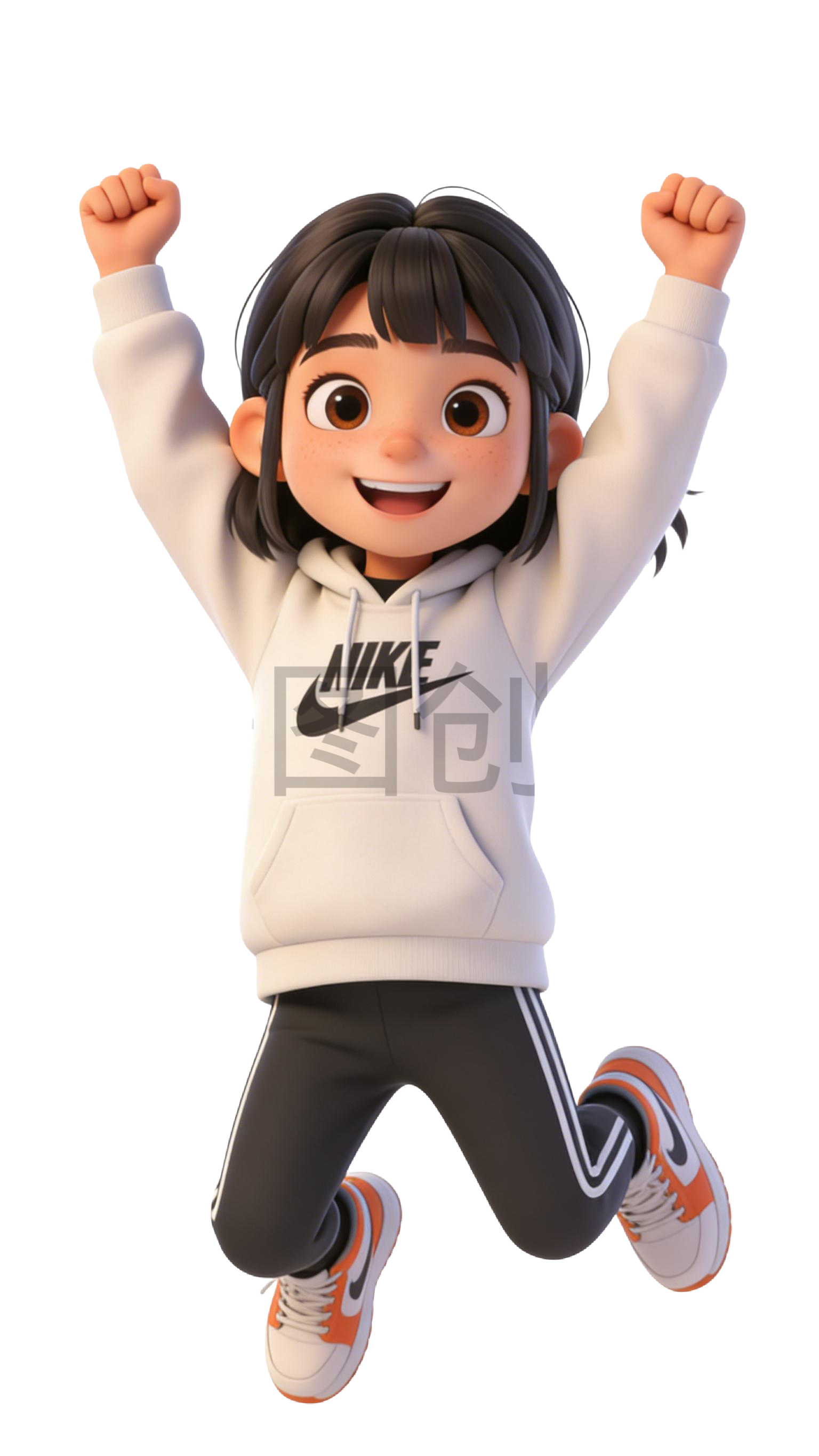 3D 卡通年轻女生人物系列元素