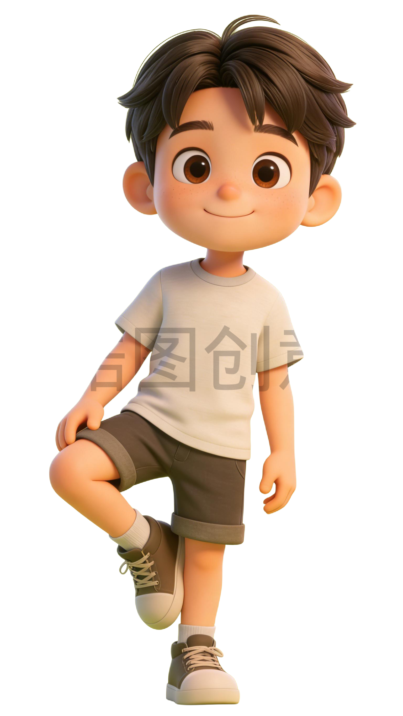 3D 可爱卡通系列男孩人物