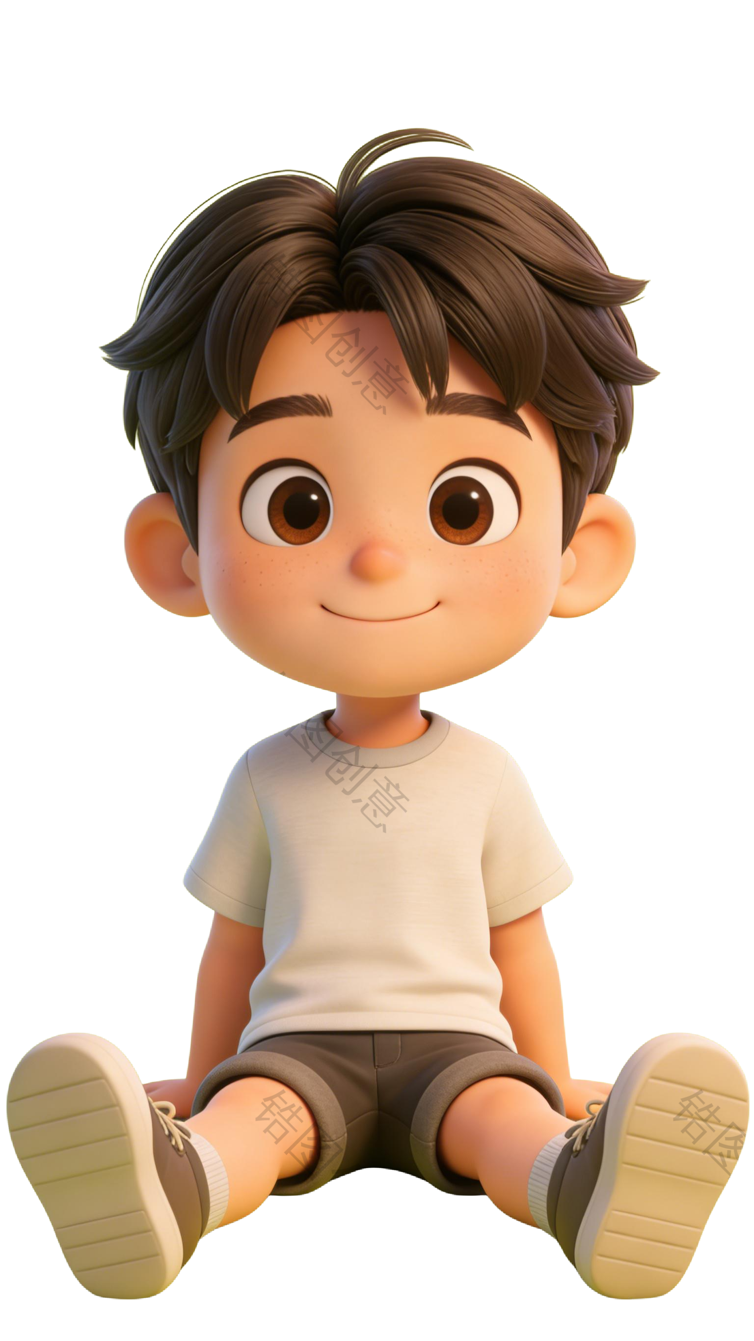 3D 可爱卡通系列男孩人物