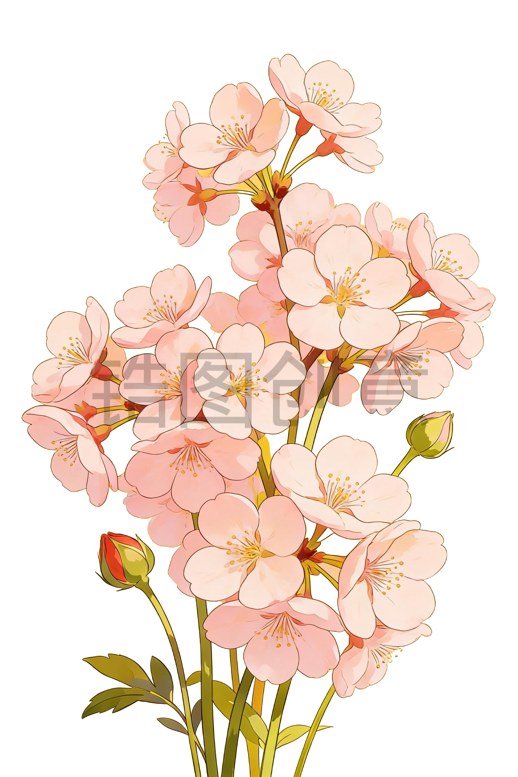 春天花卉插画