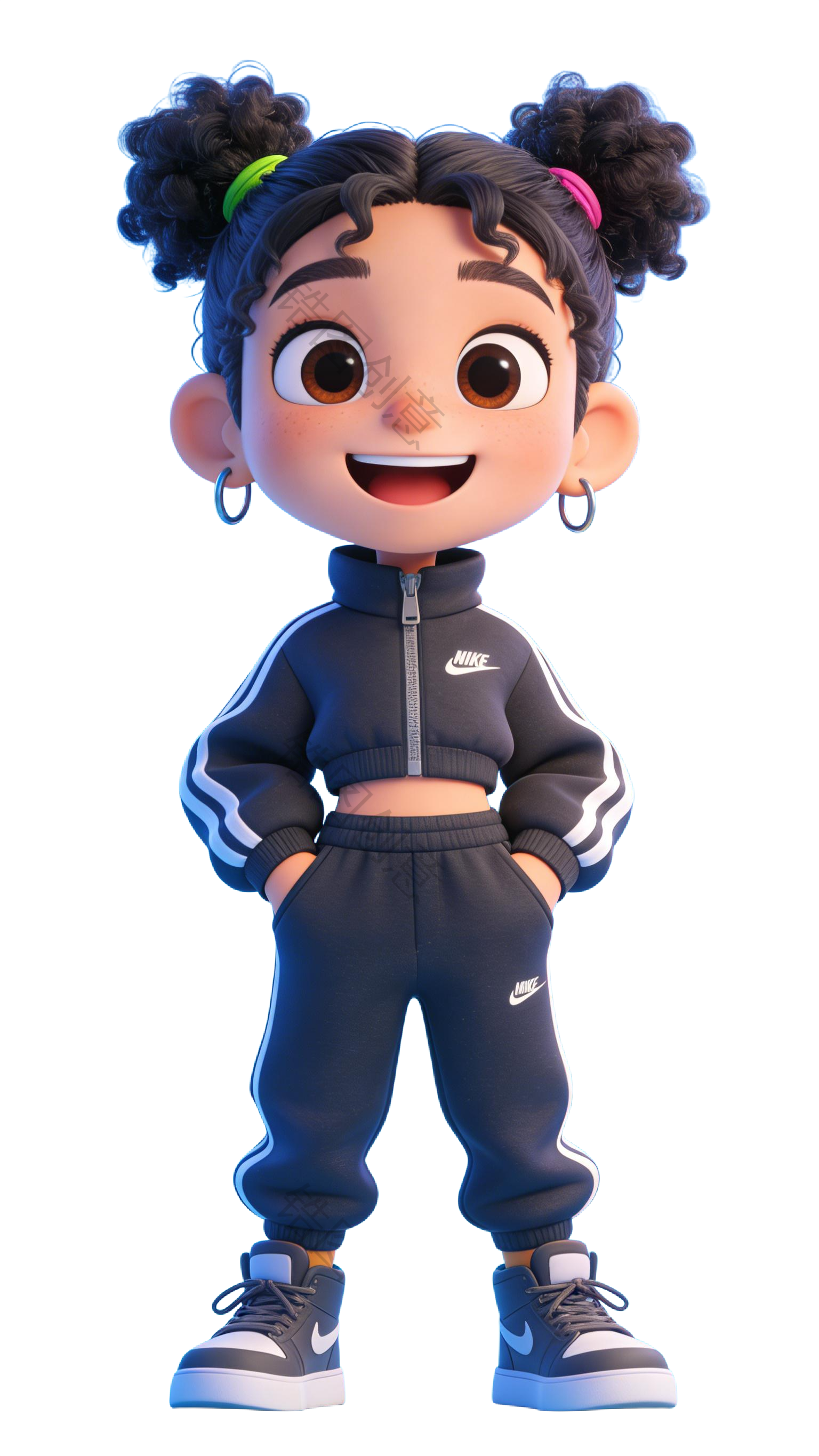 3D 卡通国外女生人物系列元素