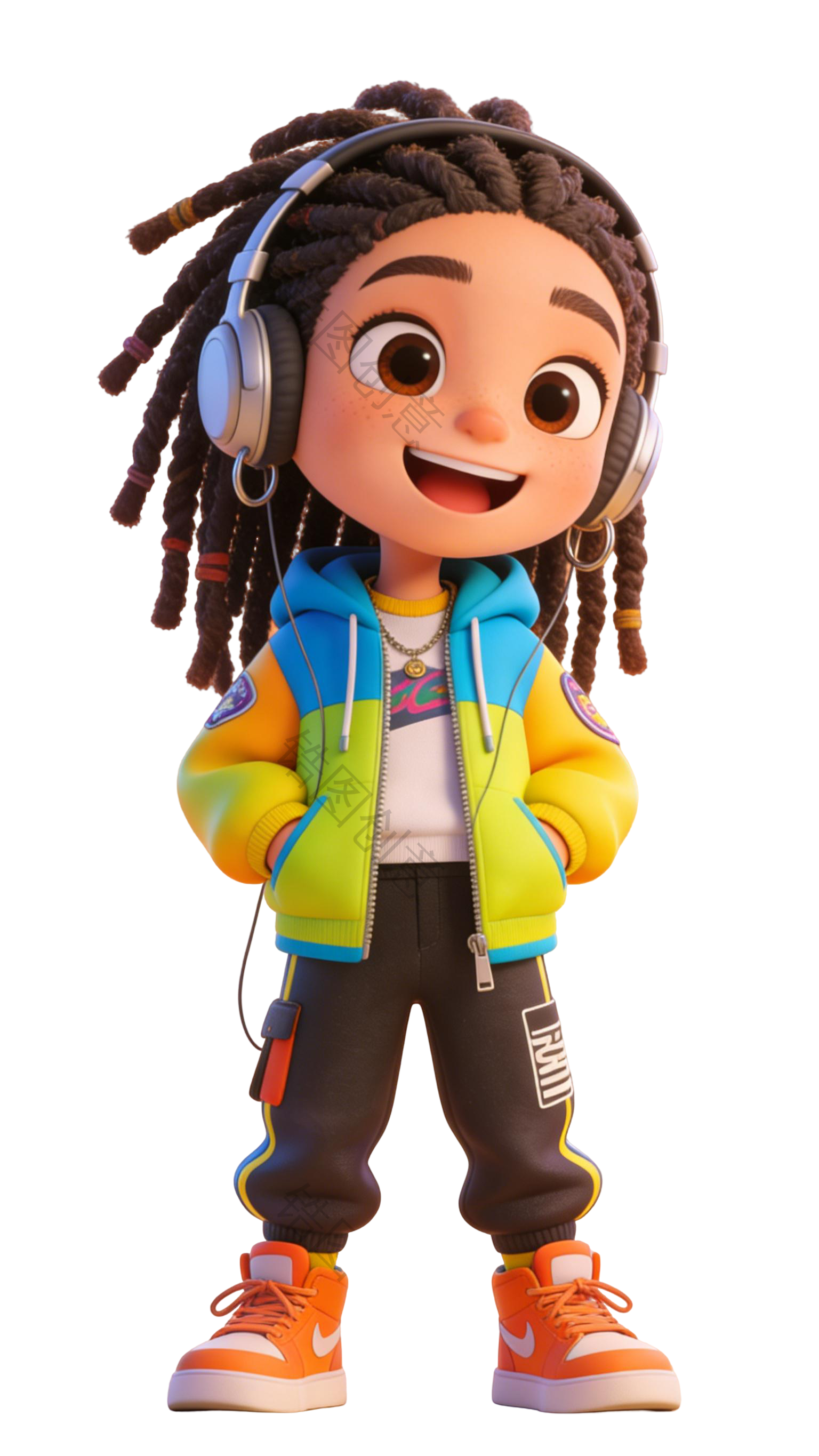 3D 卡通国外女生人物系列元素