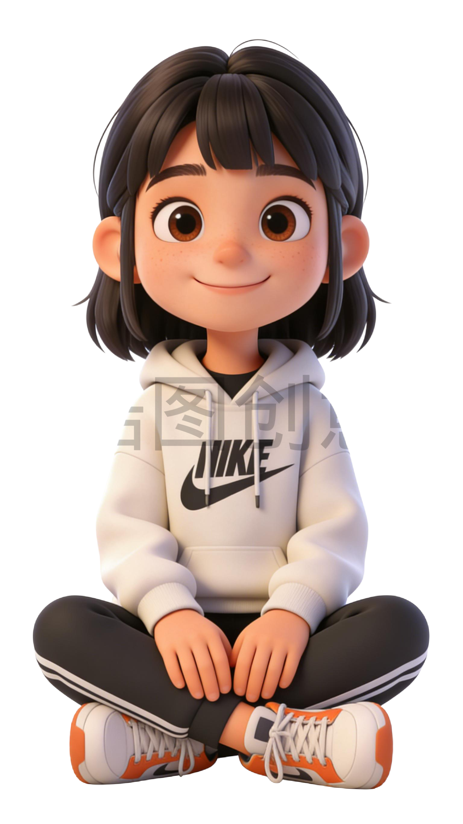 3D 卡通年轻女生人物系列元素