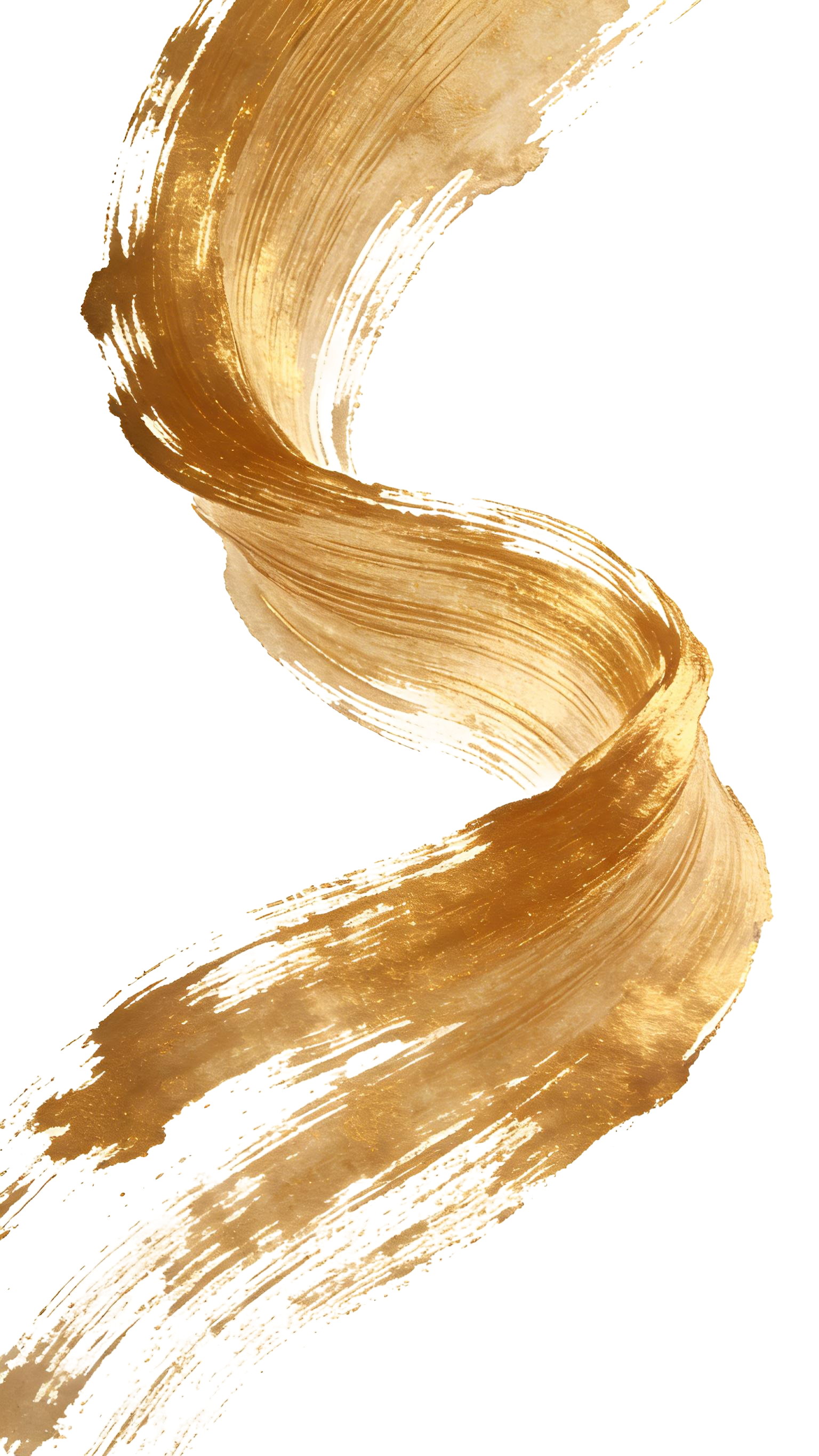 金色毛笔笔触笔画元素